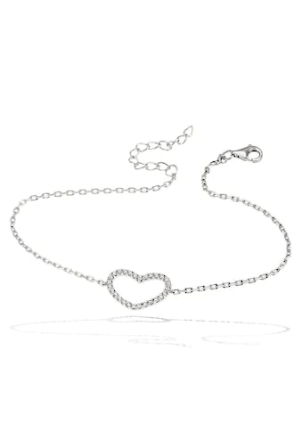 goldmaid Armband, 925/- Silber Herz mit weißen Zirkonia kaufen
