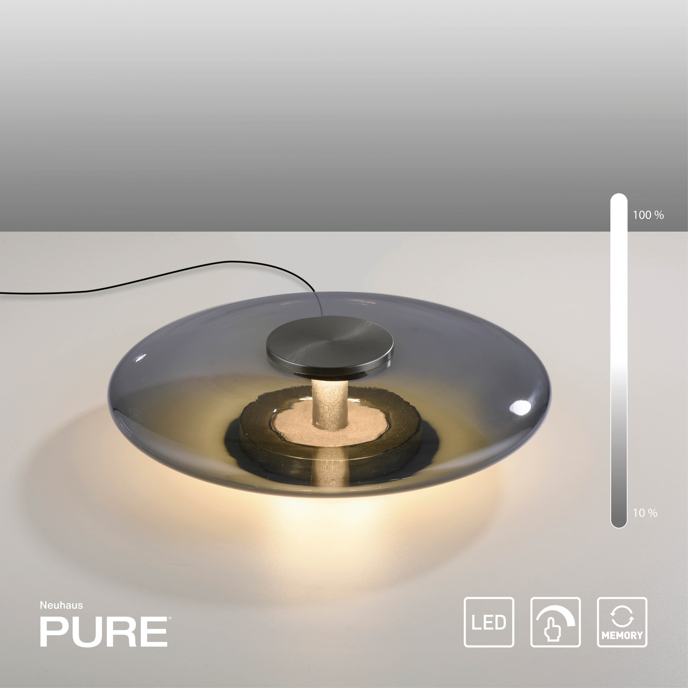 Neuhaus PURE LED Tischleuchte »PURE Vitrum« LED-Board 1 Stk. Warmweiß Stufenloses dimmen per Touchdimmer