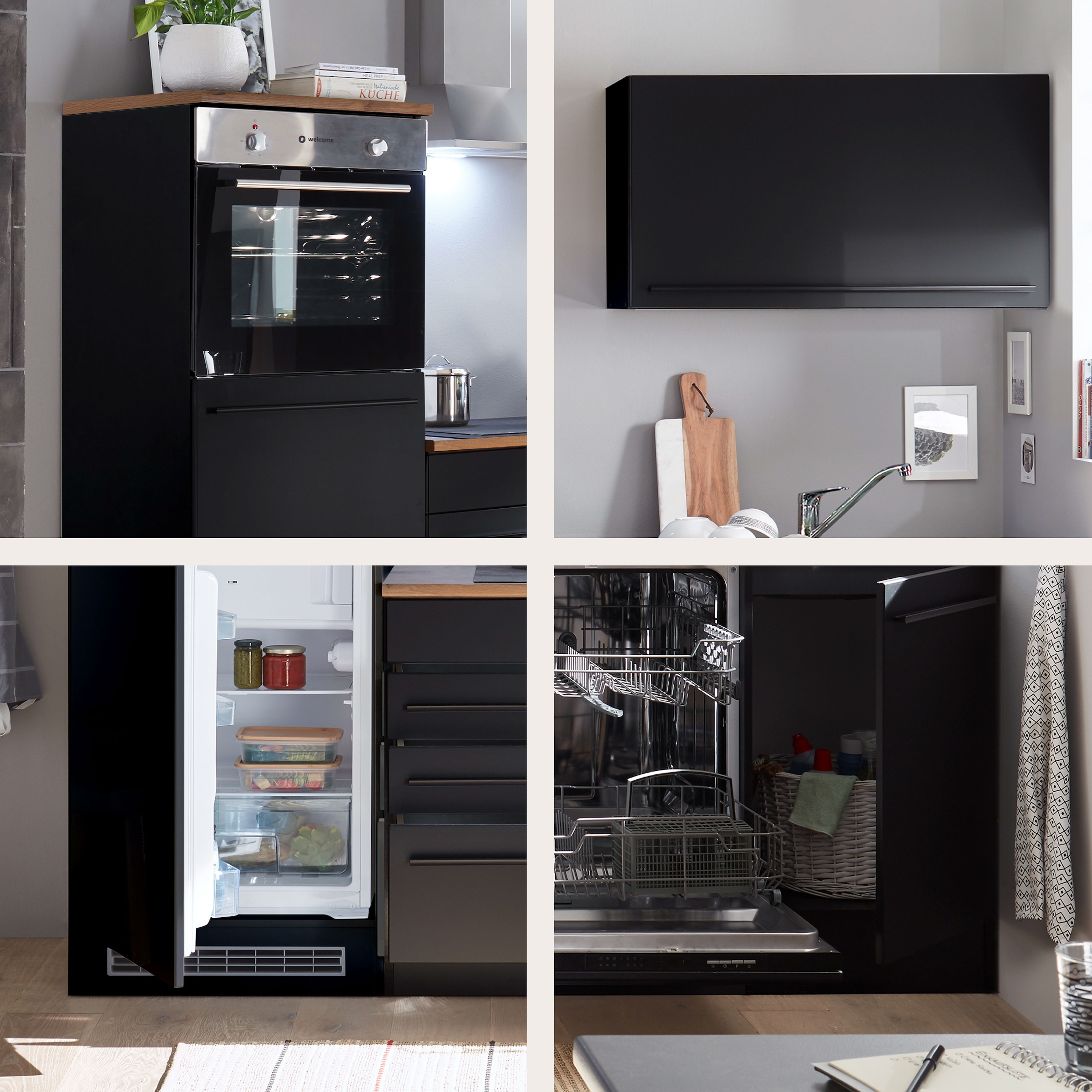 BASIC by Balculina Küchenzeile »Jazz«, Breite 260 cm, wahlweise mit E-Geräten