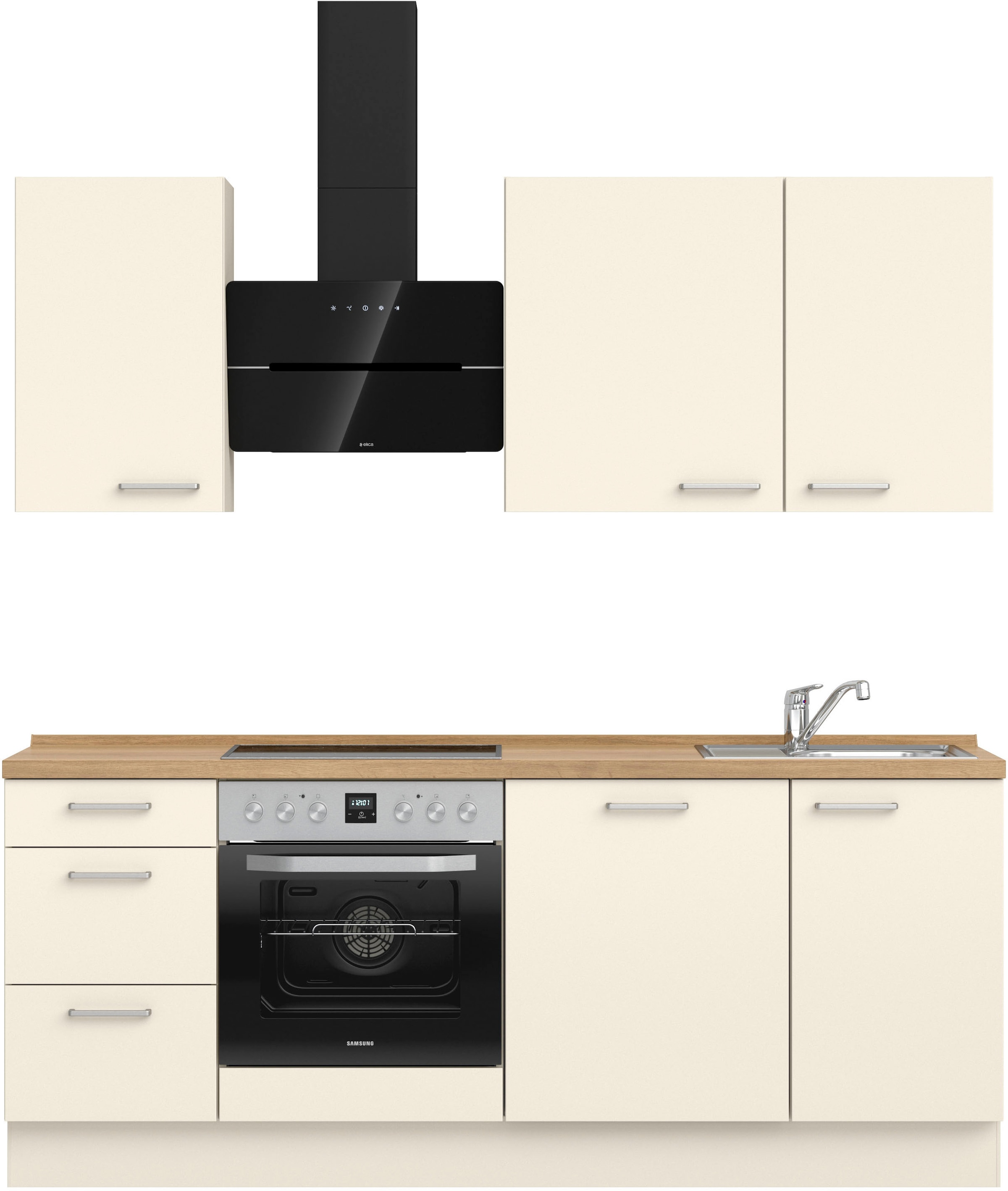 nobilia 1100000002199 ""Touch II", NEU: individuell anpassbar mit gratis Profi-Beratung" vormontiert, Breite 210 cm, Ausrichtung wählbar, wahlw. mit E-Geräten