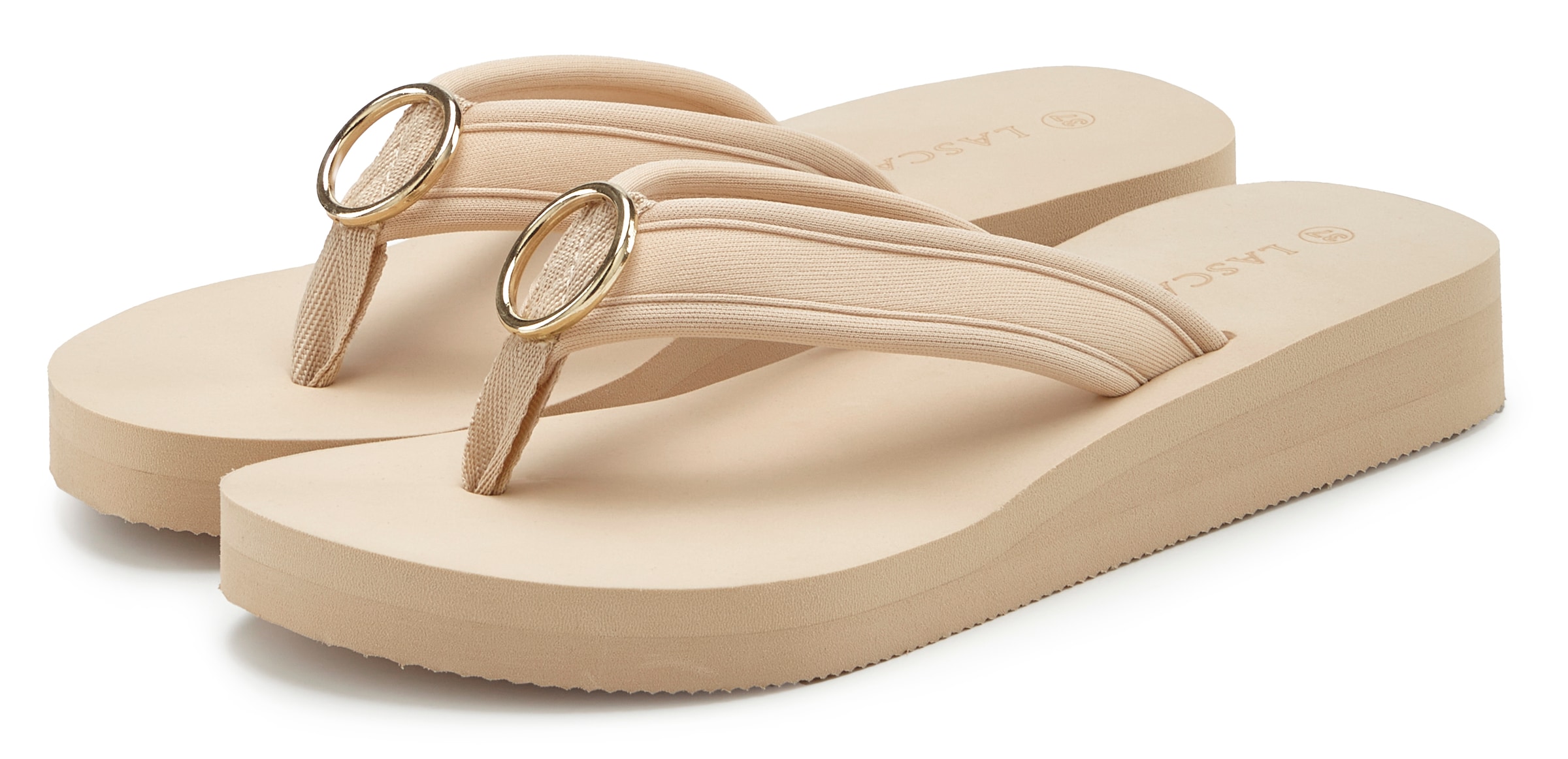 LASCANA "Sandale, Badeschuh, Pantolette, Badelatsche, Flip Flop" Zehentrenn günstig online kaufen