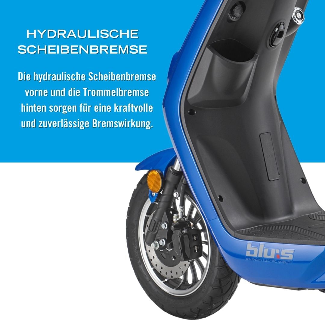 Blu:s E-Motorroller »XT2000«, bis zu 50 km Reichweite, mit Straßenzul., 2 Sitzplätze, für Erwachsene