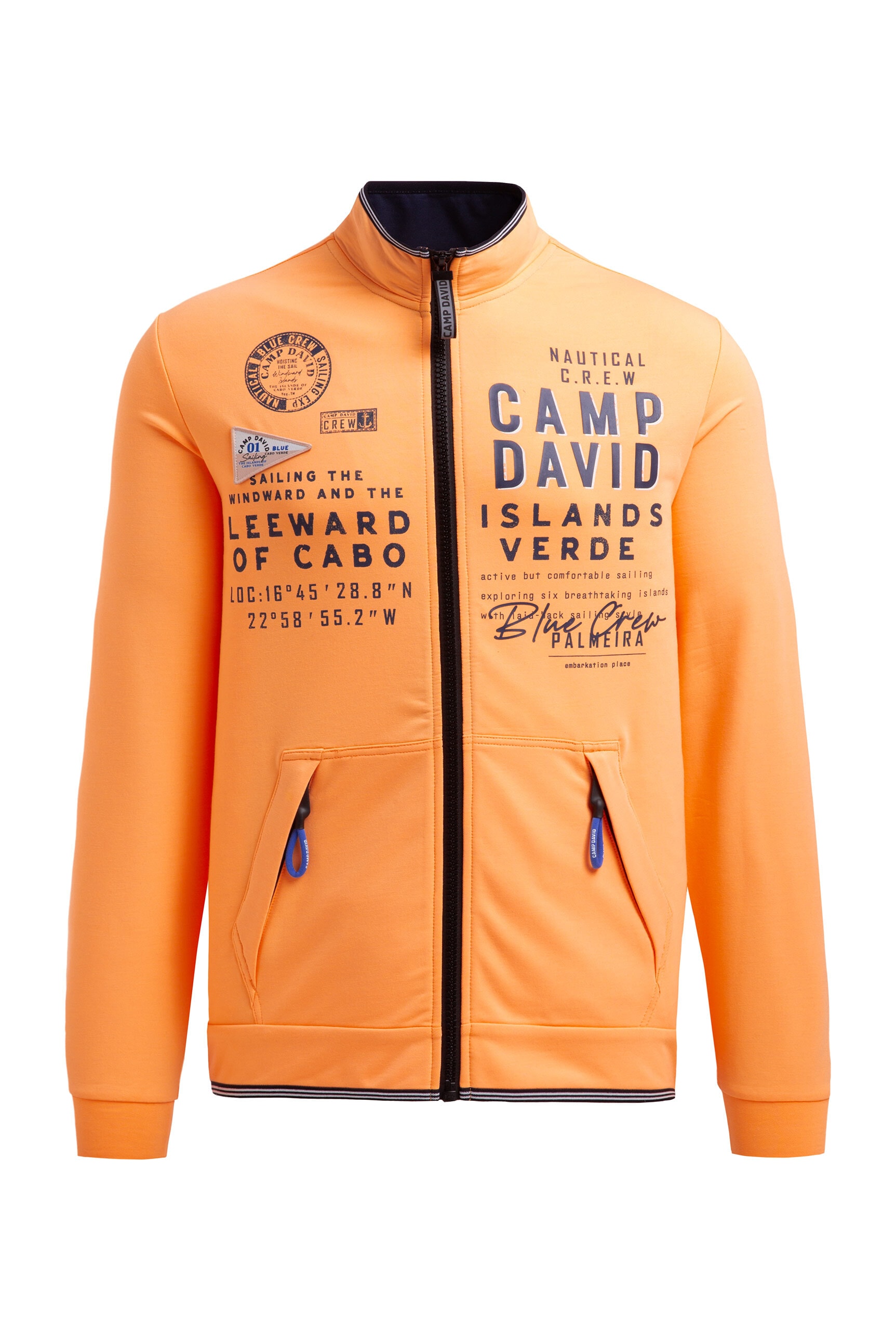 CAMP DAVID Sweatjacke mit reflektierenden Details