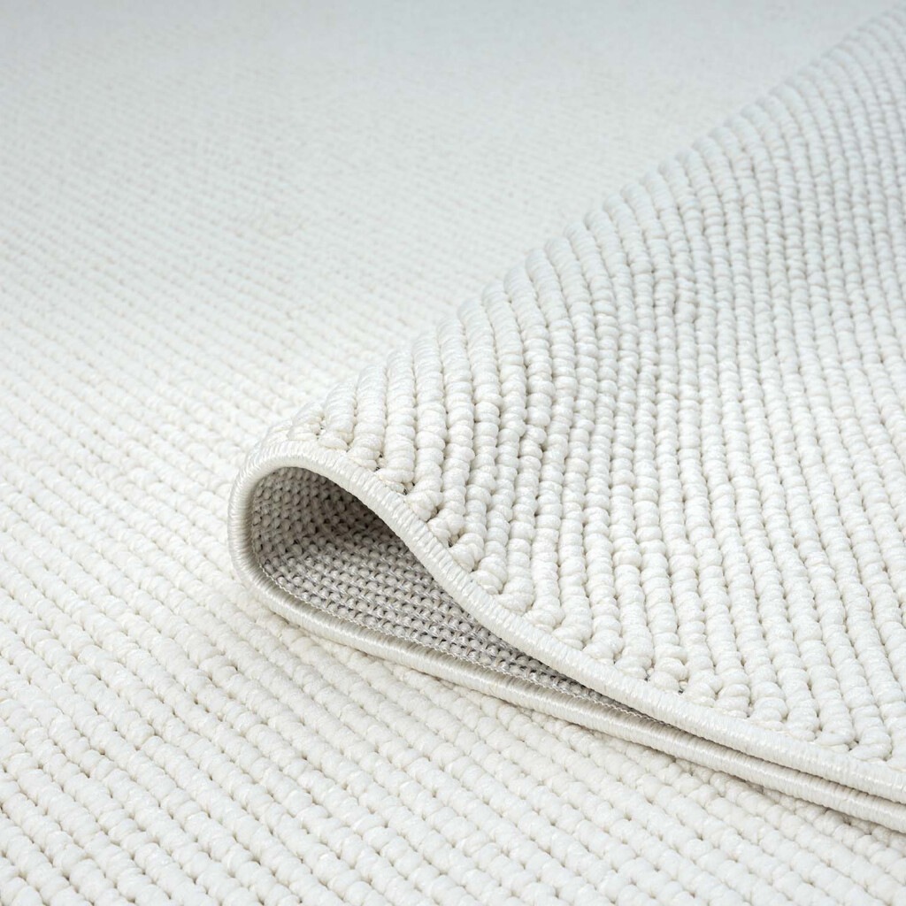 Carpet City Teppich »LINDO 8843«, rechteckig, 11 mm Höhe, Kurzflor, Hochtief-Muster/ 3D-Effekt, Fransen, Boho-Stil, Wohnzimmer