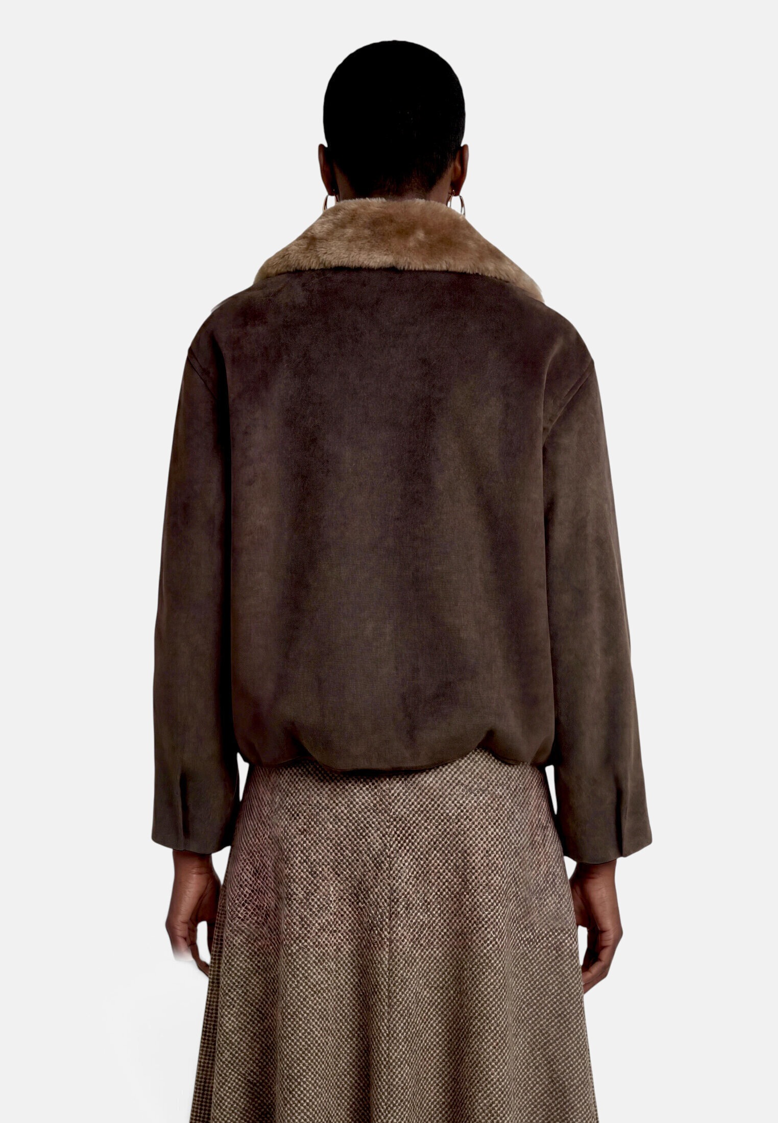 Zero Canvasjacke »Damen mit Kunstfellkragen«
