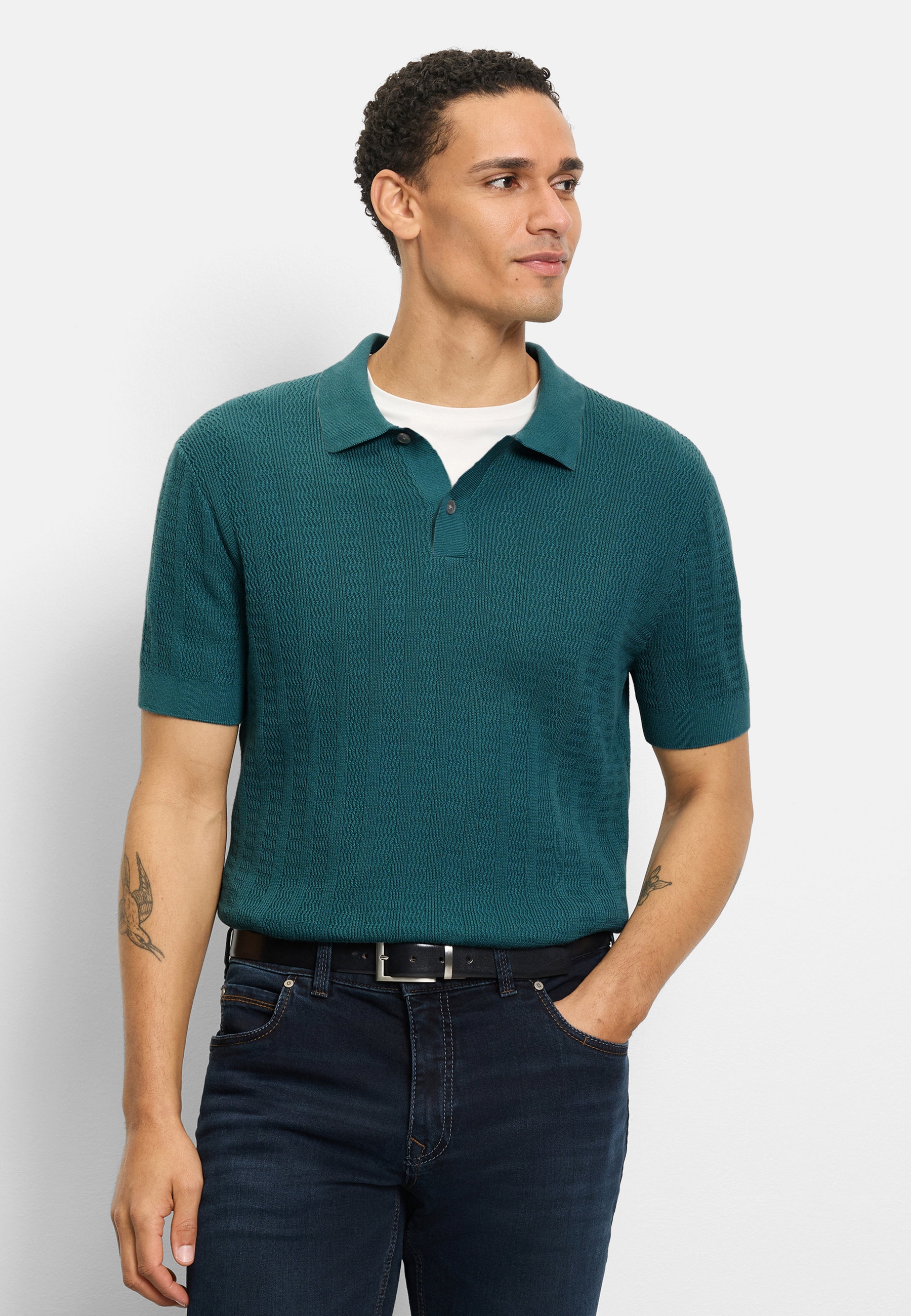 OLYMP Poloshirt »OLYMP Casual Strick, Polo«