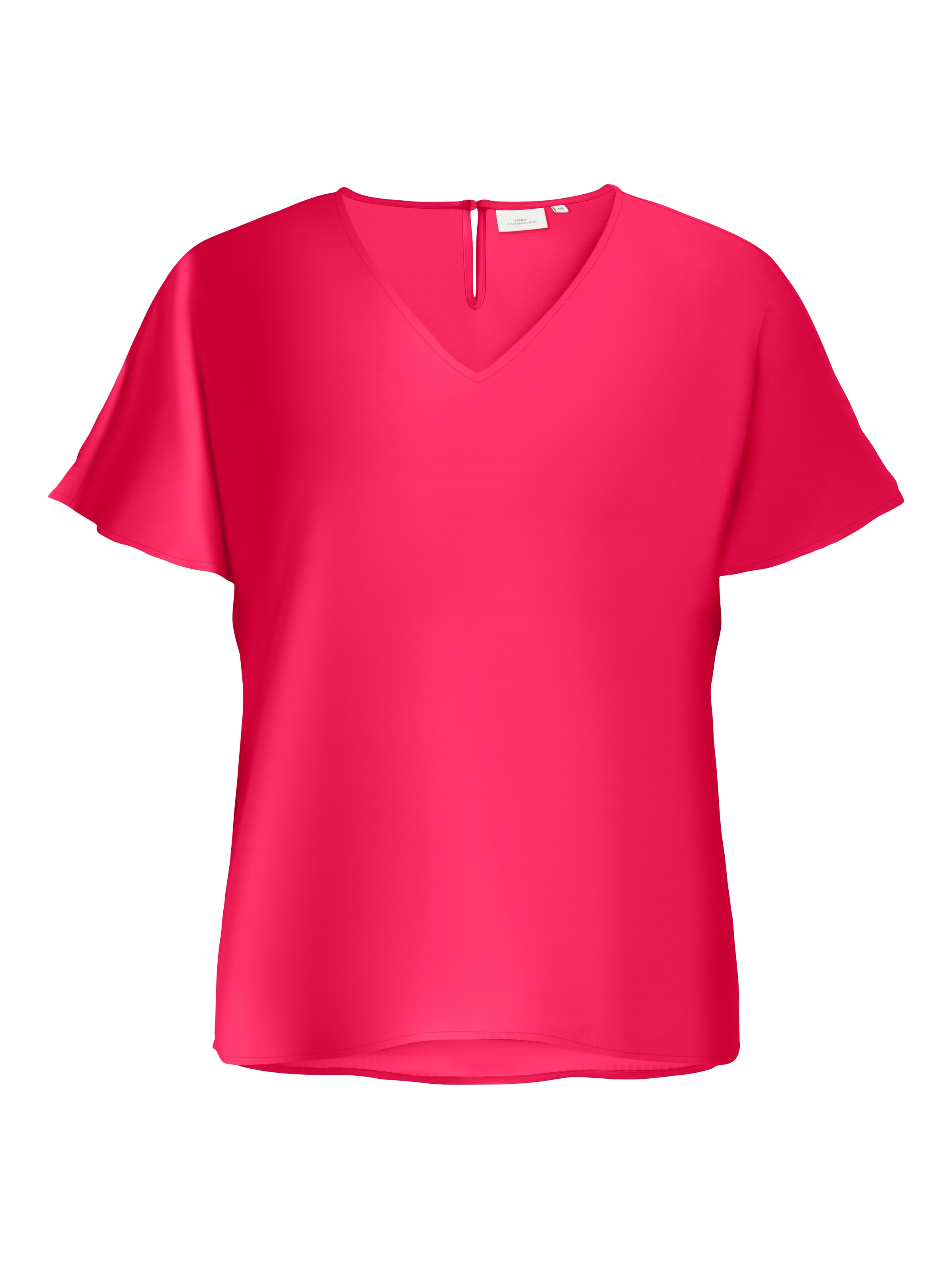 ONLY CARMAKOMA Shirtbluse "CARMETTA LIFE V-NECK SS TOP WVN NOOS" günstig online kaufen