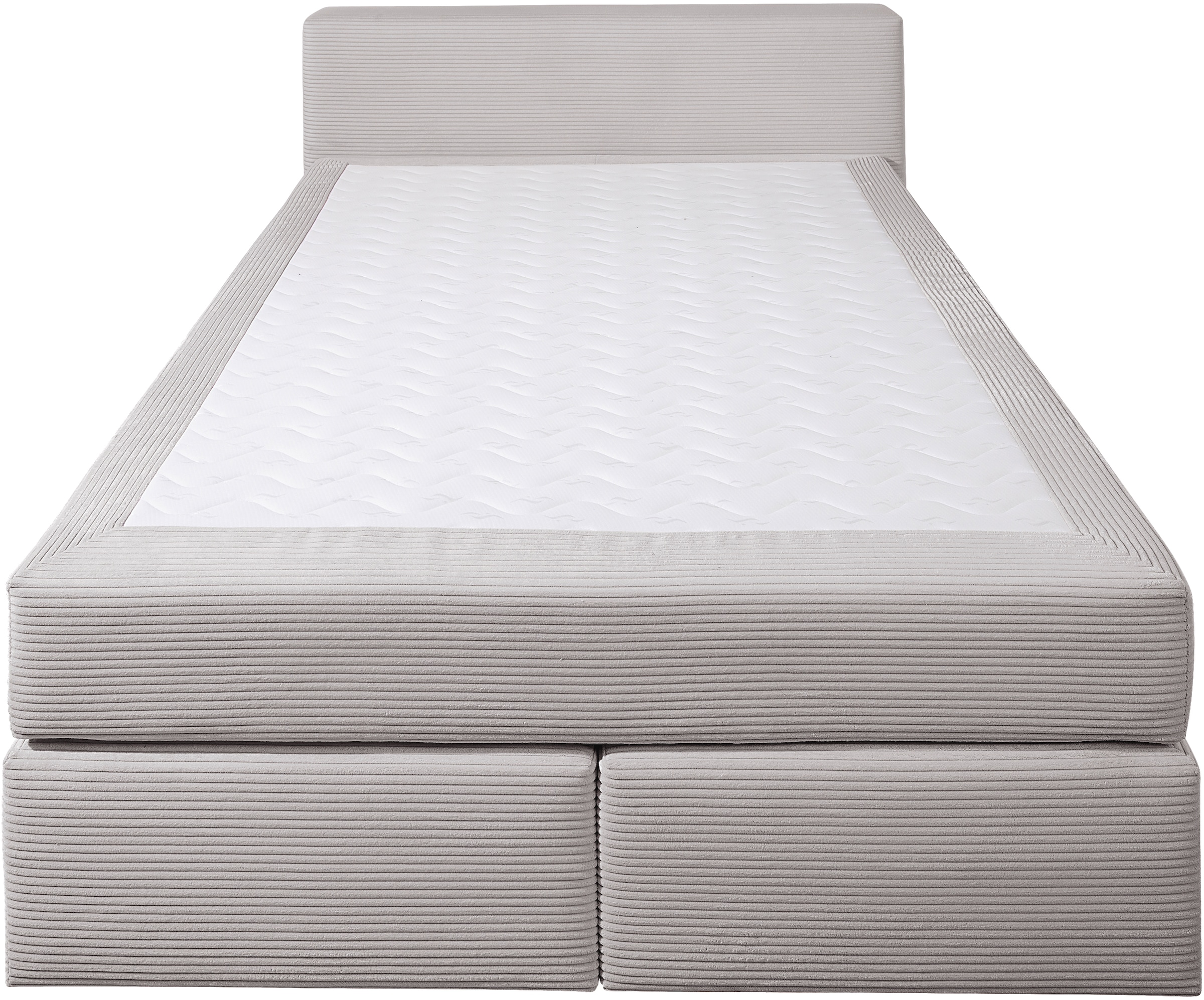 andas Boxspringbett »Åby«, In Cord Bezug, wahlweise mit und ohne Matrazte erhältlich