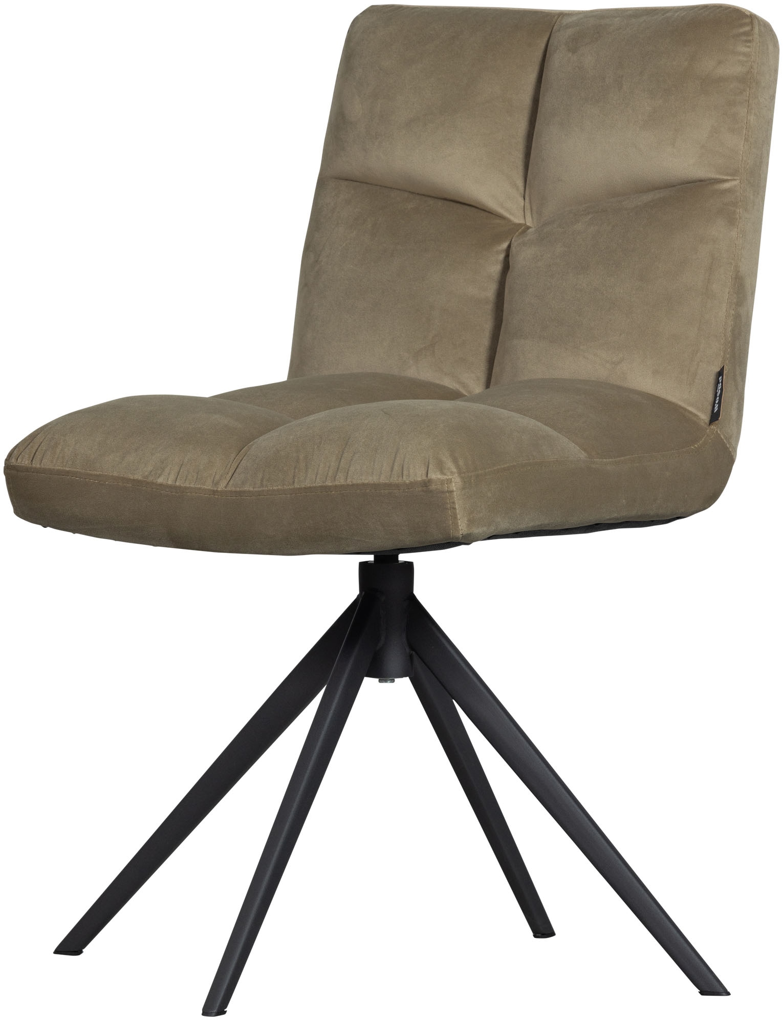 WOOOD Drehstuhl »Vinny«, Samt, mit Drehfuß, Breite 48 cm