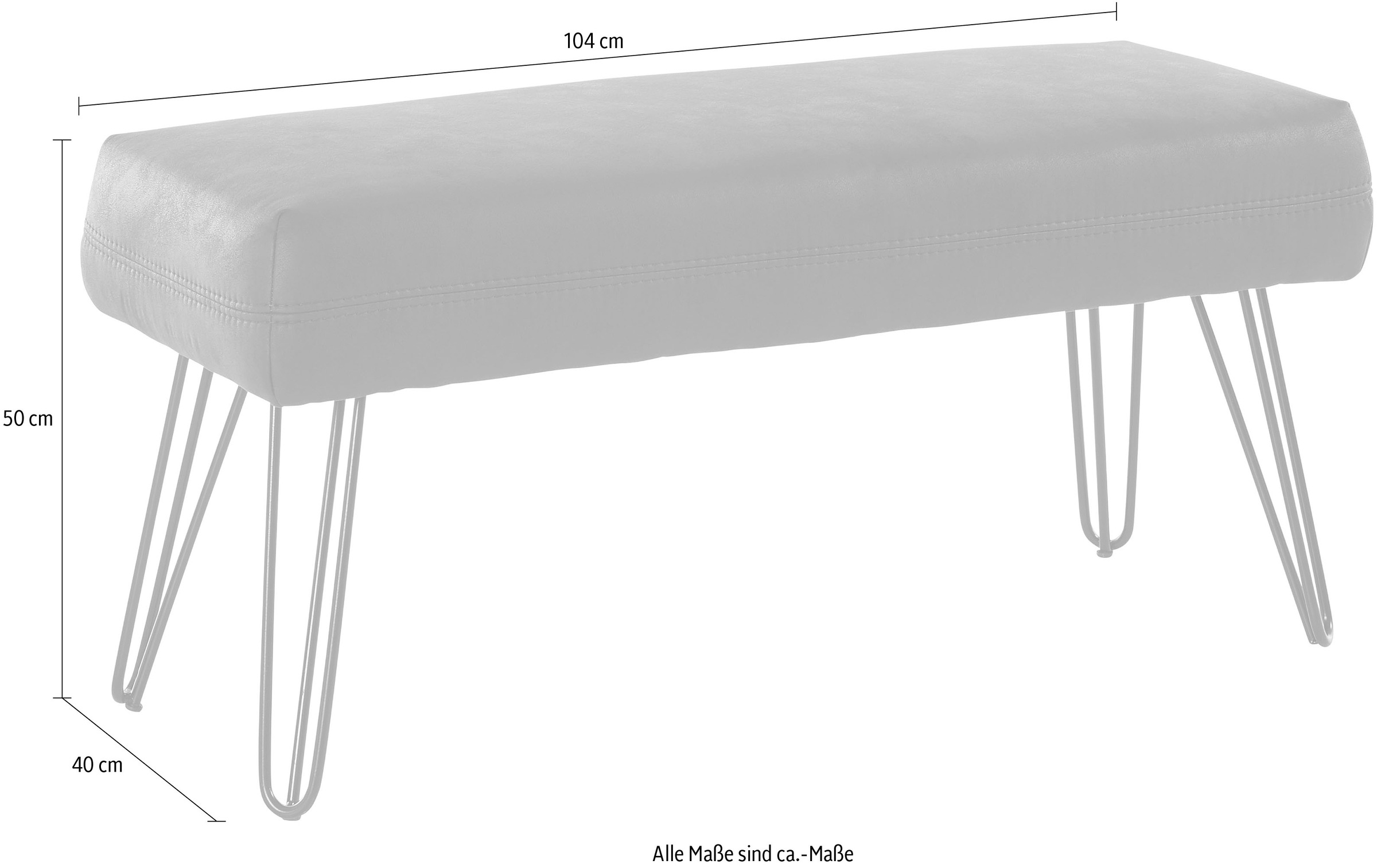 exxpo - sofa fashion Sitzbank »Doppio«, Frei im Raum stellbar