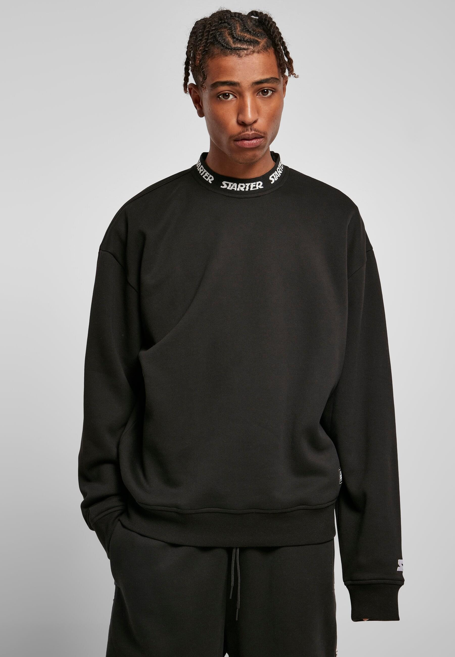 Starter Black Label Rundhalspullover »Starter Black Label Herren Starter Jaquard Rib Crewneck«