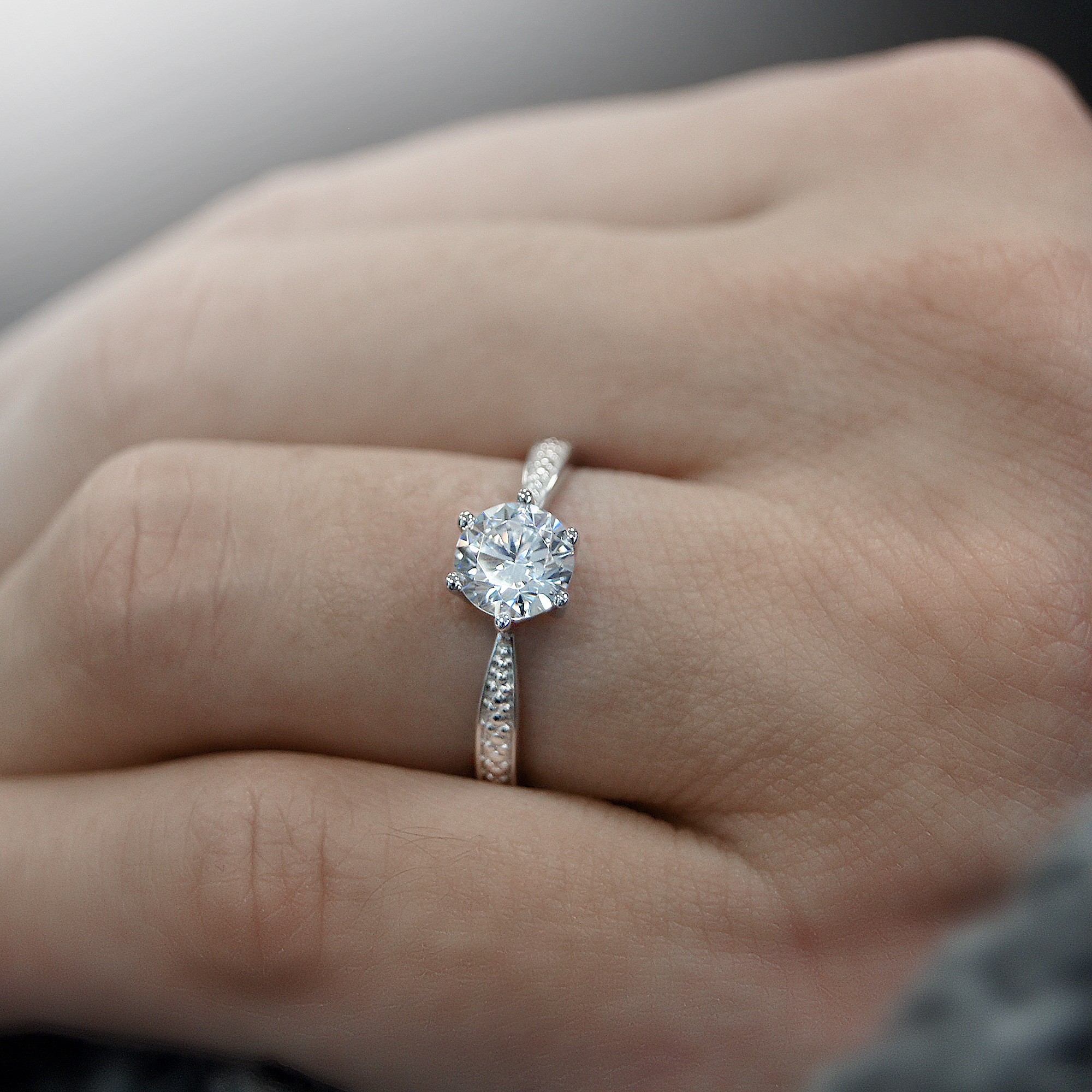 ONE ELEMENT Goldring »Zirkonia Ring aus 333 Weißgold«, Damen Gold Schmuck