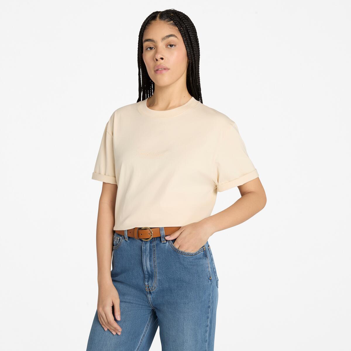 Timberland T-Shirt "LUSH Comfort Short-Sleeve Tee" Kurzarm-Design, aus Baumwolle, in den Größen XS bis XXL