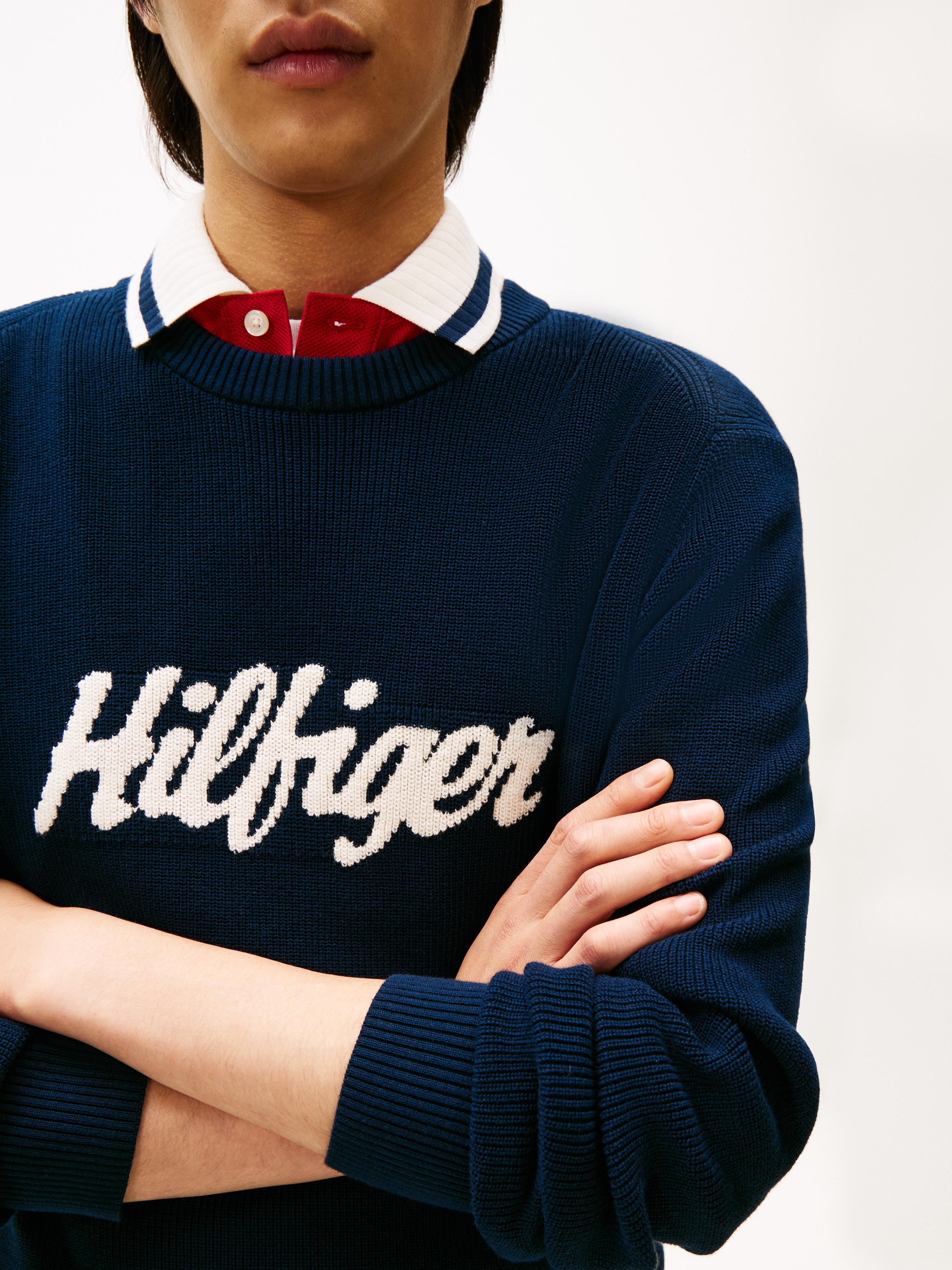 Tommy Hilfiger Rundhalspullover "SEASONAL GRAPHIC COTTON" günstig online kaufen