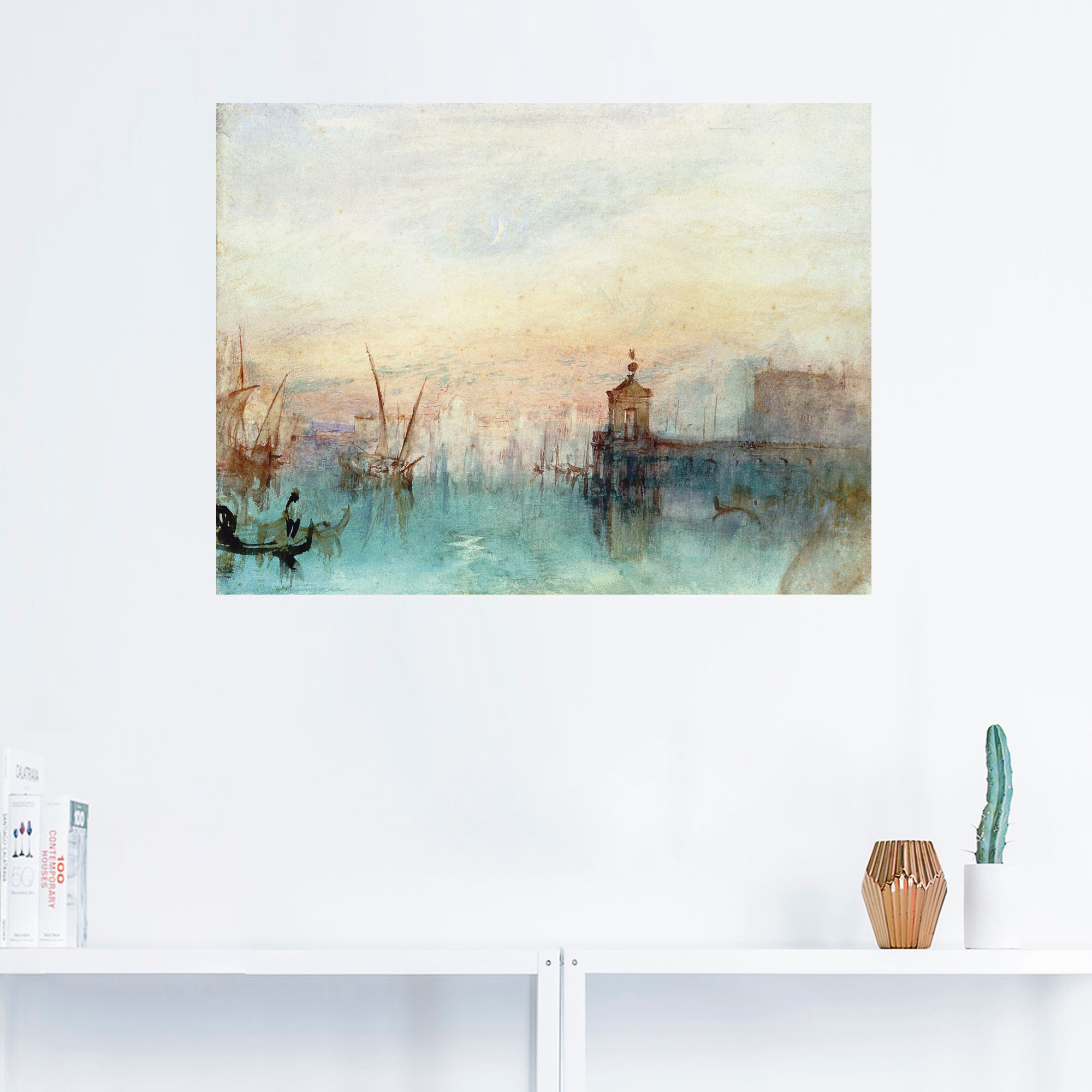 BAUR Artland oder | bestellen Wandbild in erster Wandaufkleber Leinwandbild, mit Mondsichel.«, als Größen »Venedig St.), (1 Poster Gewässer, versch.