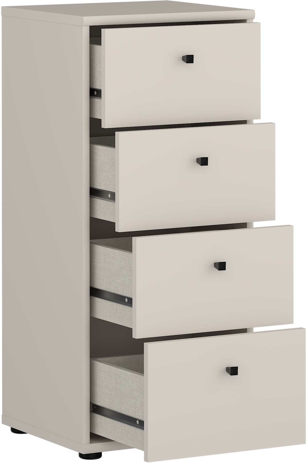 FORTE Kommode »Tempra, Kommode, 4 Schubkästen , Höhe 85,5 cm« Breite 38,6 cm