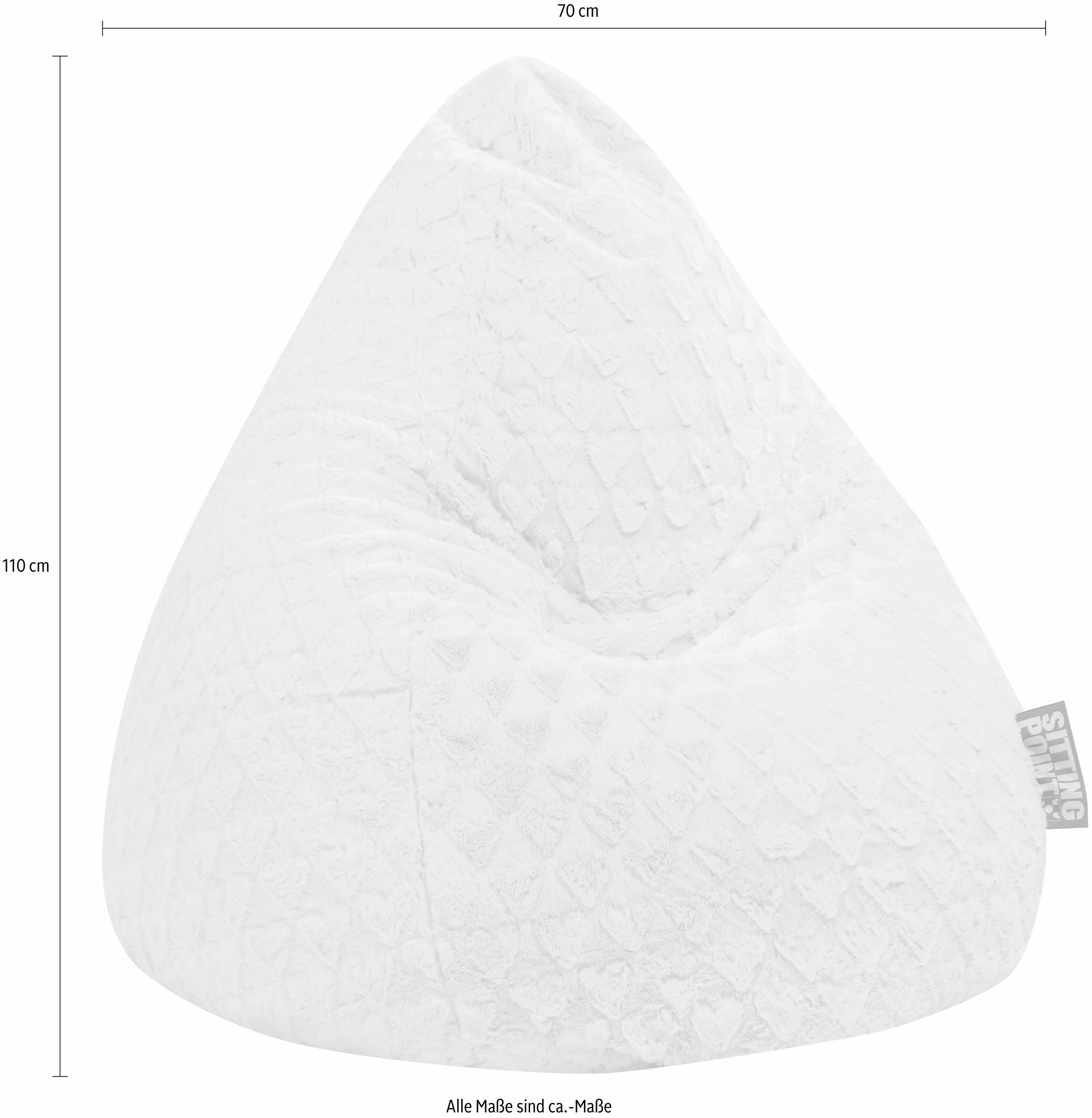 Sitting Point Sitzsack »Sitzsack FLUFFY HEARTS XL«, Plüschsitzsack mit Herzoptik