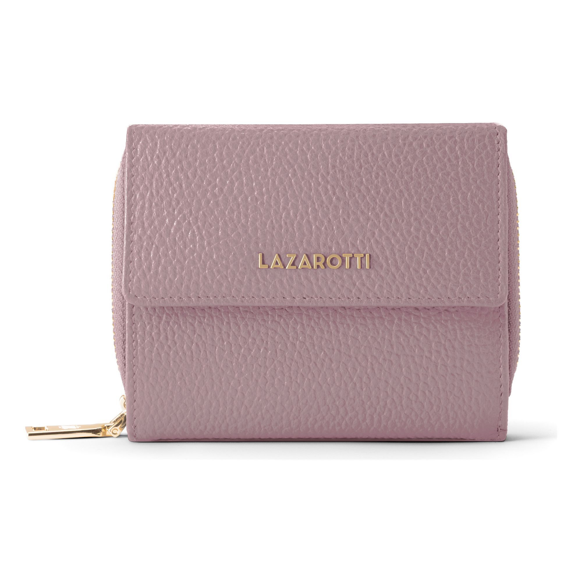Lazarotti Geldbörse "Bologna Leather Zip-Around Geldbörse Leder 12 cm"