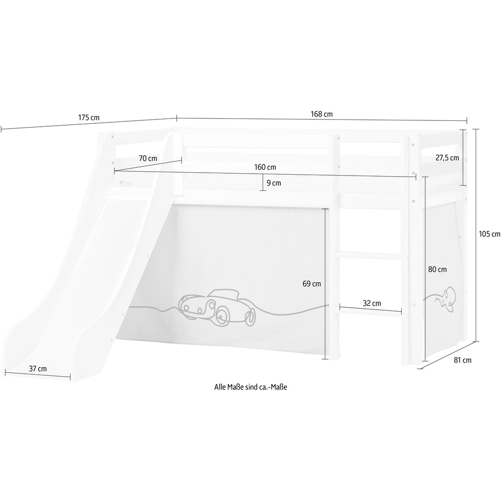 Hoppekids Hochbett »«Cars»«