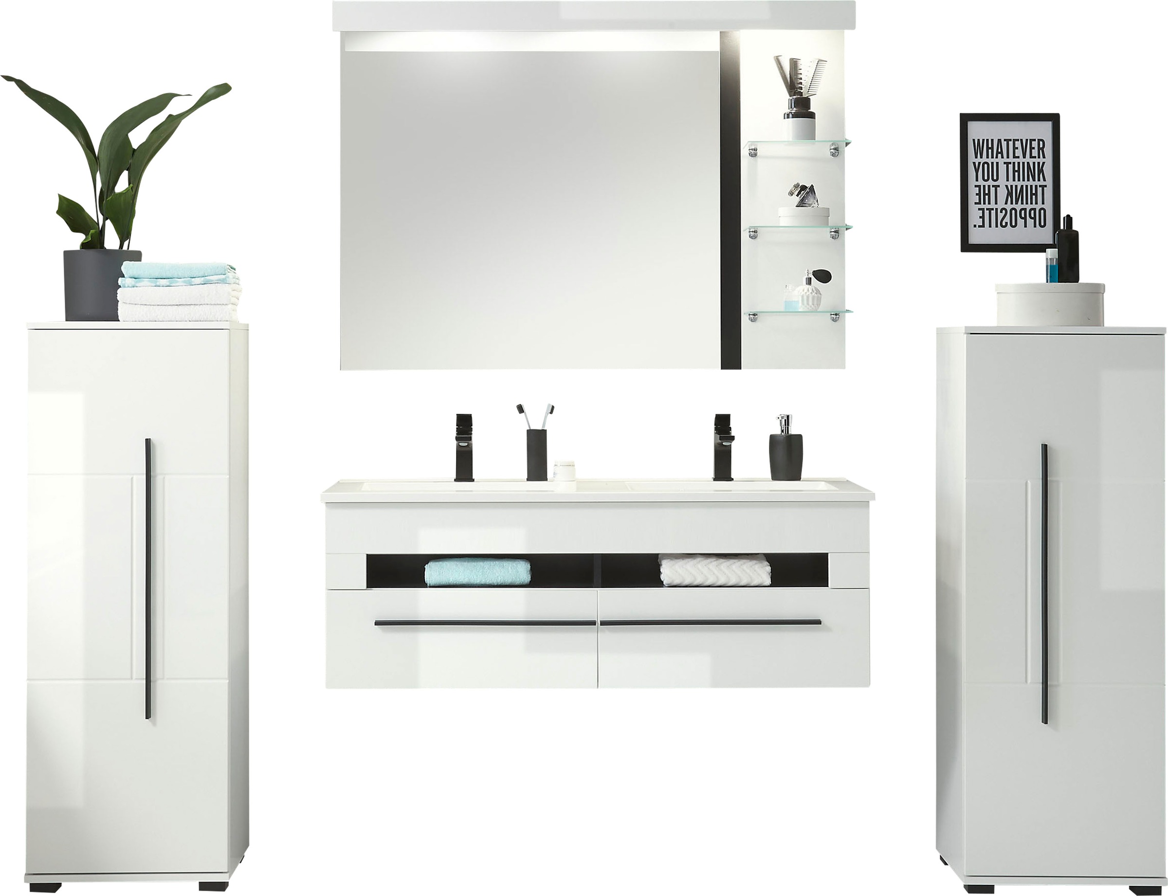 Home affaire Badmöbel-Set "Cantara, Bad im modernen Design, 4-teiliges Bade günstig online kaufen