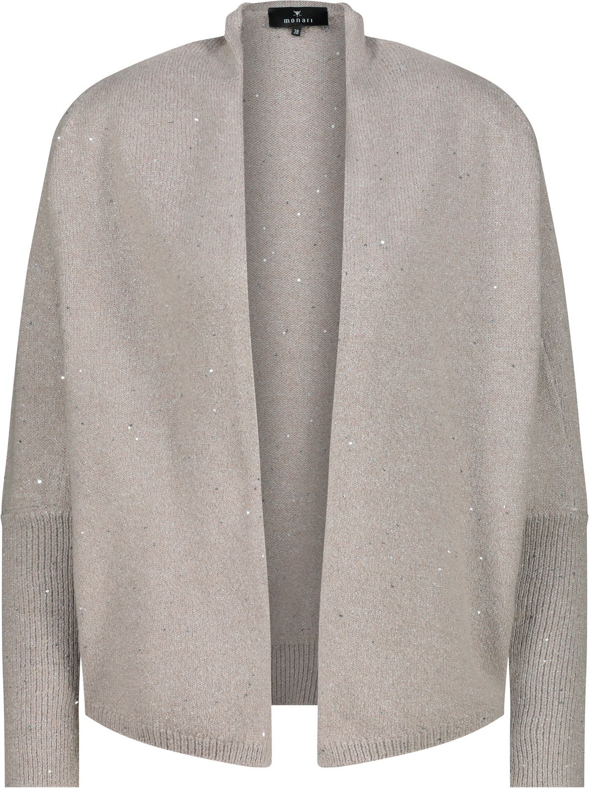 Monari Strickcape »Jacke Stricküberwurf«, Mit Rundhalsausschnitt