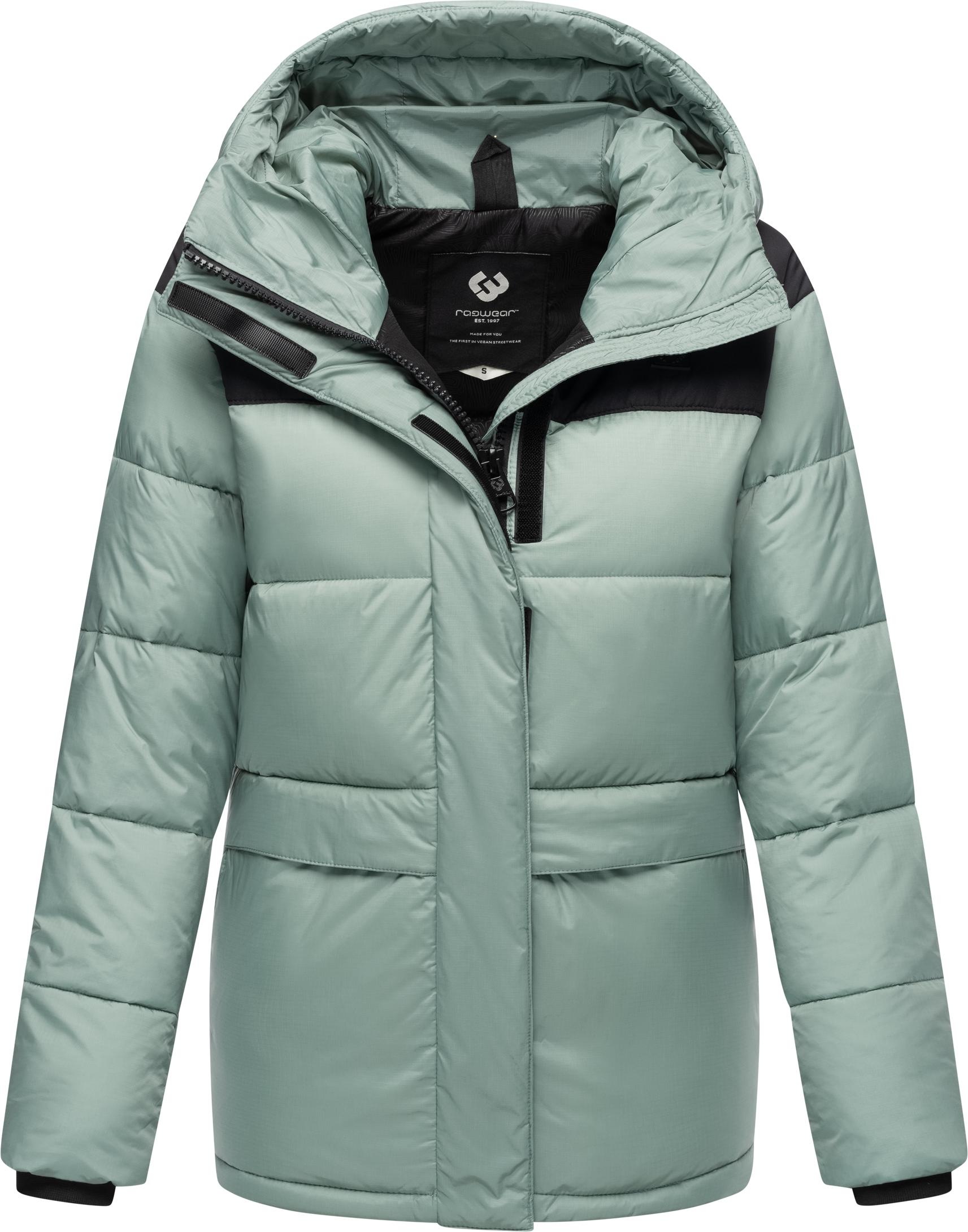 Ragwear Anorak »Wikesh«, mit Kapuze, stylische Winter Steppjacke mit Colourblocking