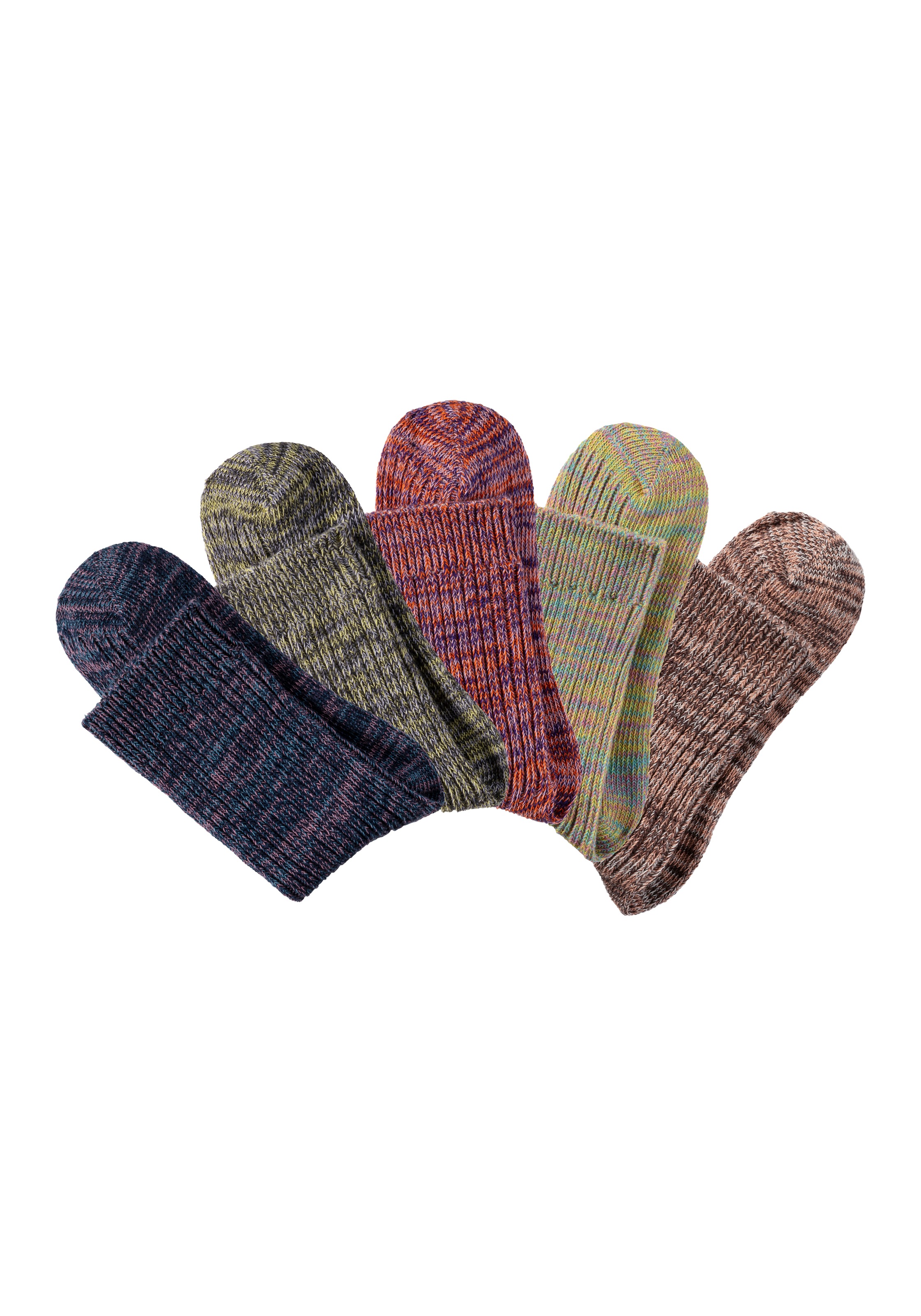 LASCANA Socken Packung, 5 Stk. tlg. gestrickt mit farbigen Garnen günstig online kaufen