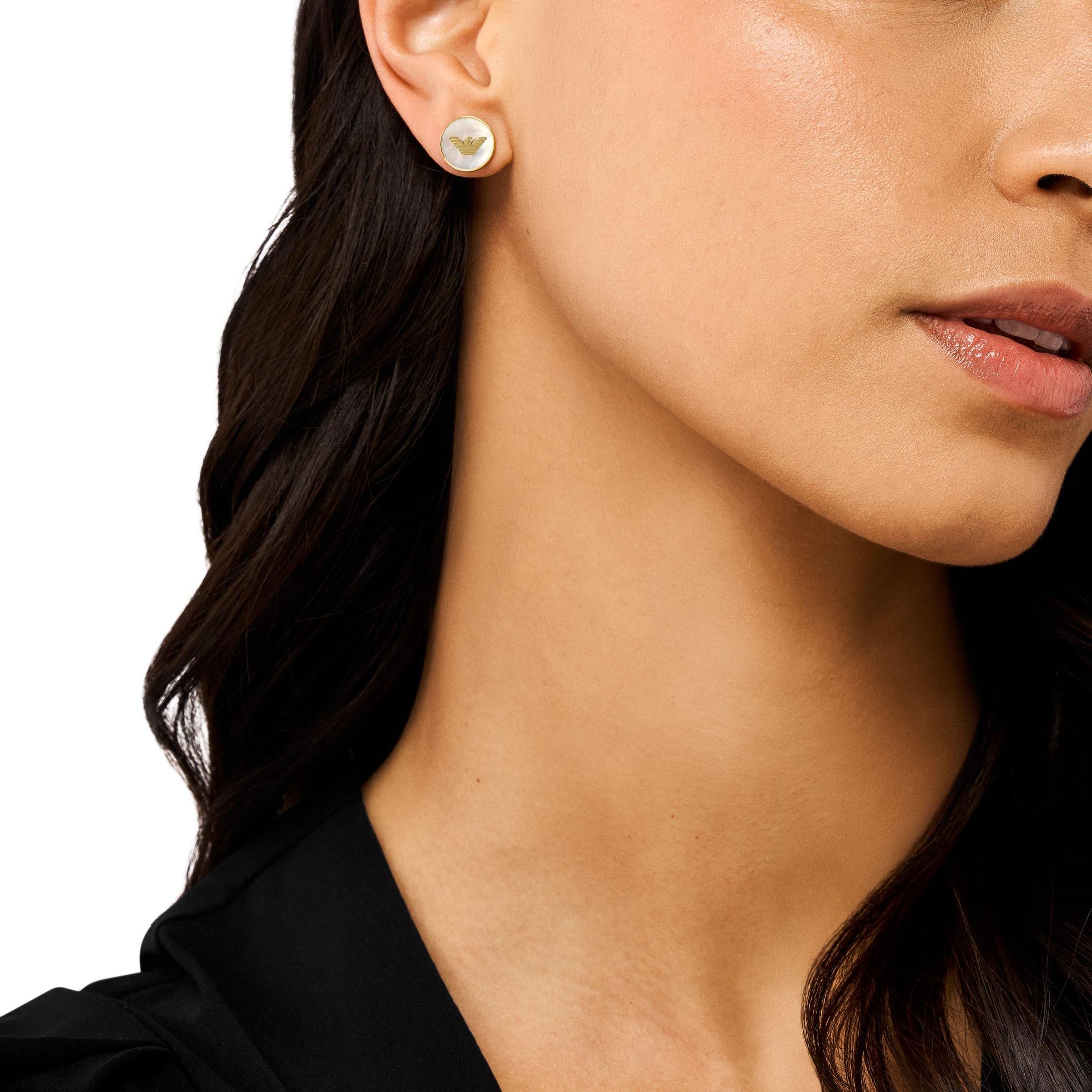 Emporio Armani Paar Ohrstecker »Schmuck Geschenk Metall Ohrschmuck Ohrringe, EGS3141710«, mit Perlmutt