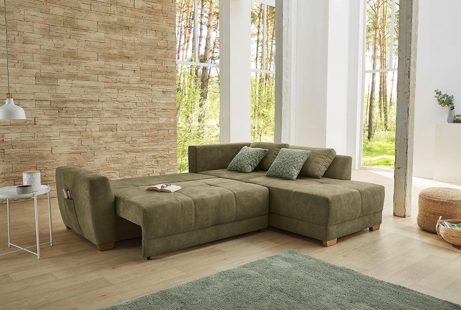 Jockenhöfer Gruppe Ecksofa "Luzern L-Form, B: 254 cm" mit Bettfunktion, Bet günstig online kaufen