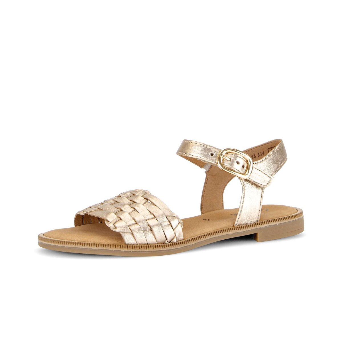 Riemchensandale GABOR "Riemchensandale", Damen, Gr. 38,5, gold, Schuhe Riemchensandale