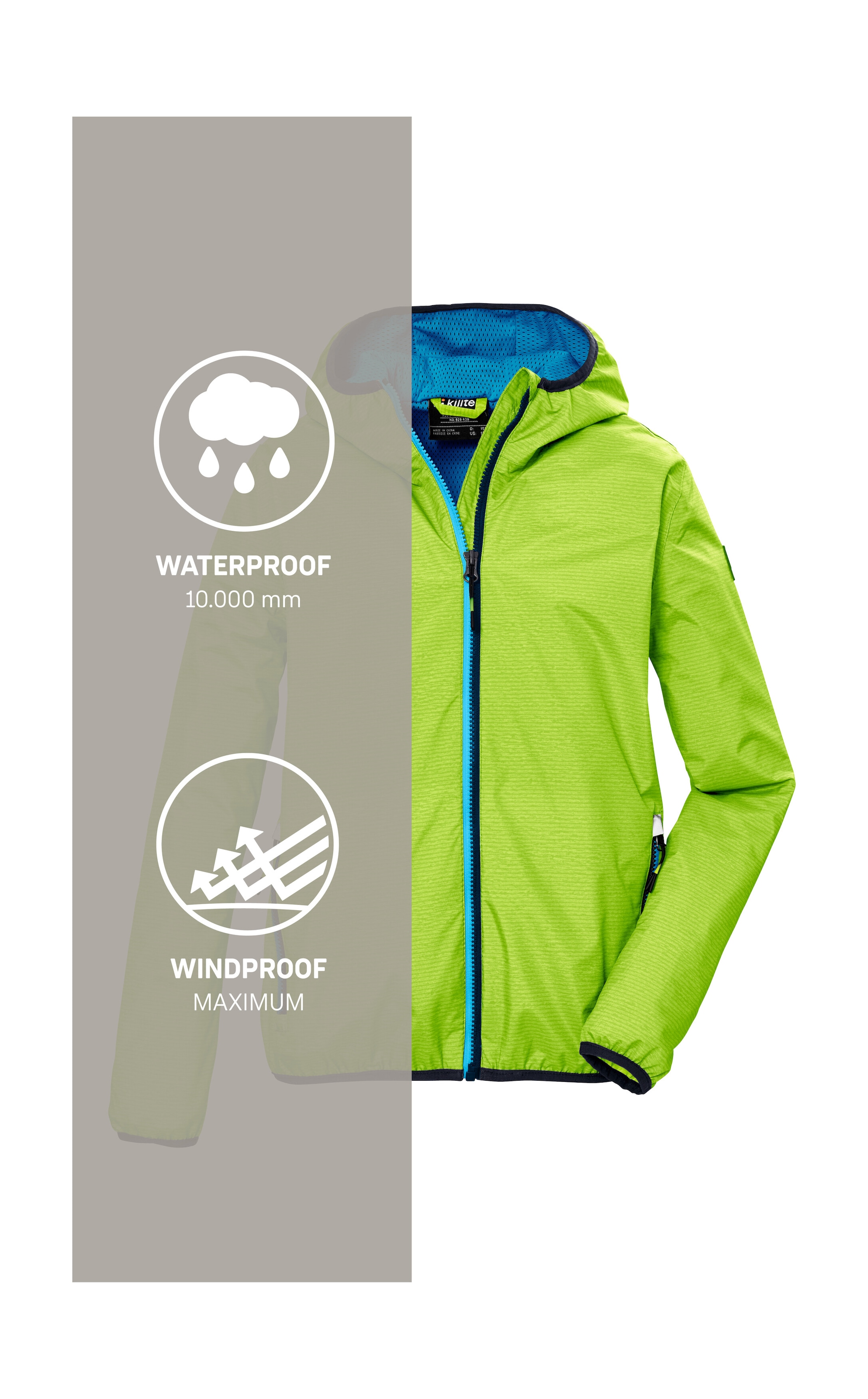 Killtec Funktionsjacke »KOS 147 BYS JCKT«, Wind- und wasserdichte Funktionsjacke mit Kapuze
