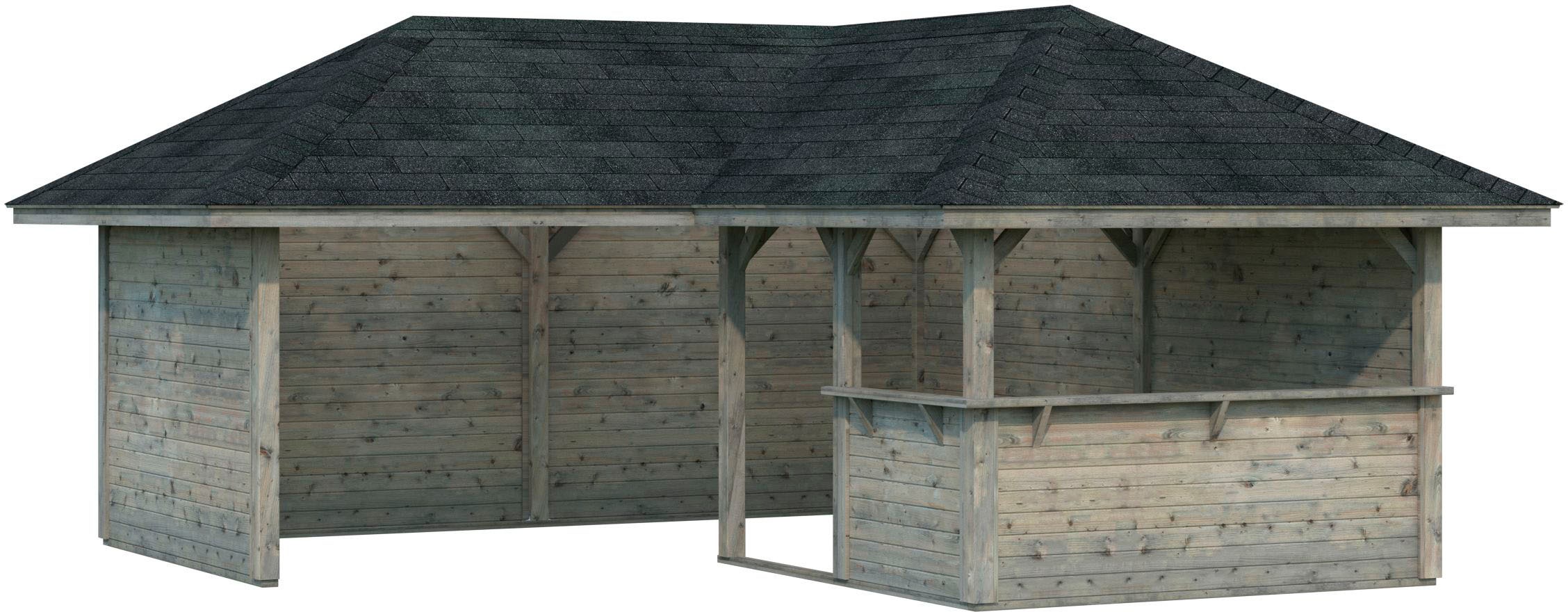 Palmako Holzpavillon "Bianca 24,9 m² Set 2", BxTxH: 588x588x323 cm