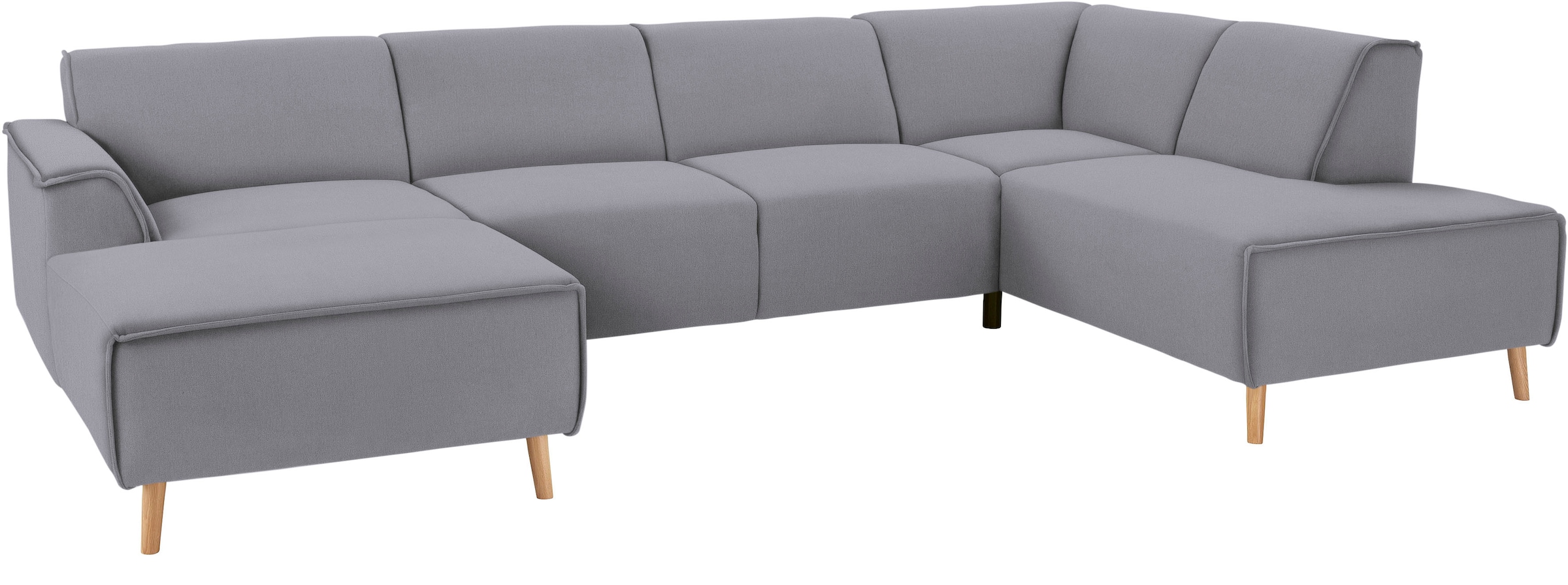 andas Wohnlandschaft »Janek Scandic Design, elegant und zeitlos U-Form«, mit Federkern und Keder in scandinavischem Design