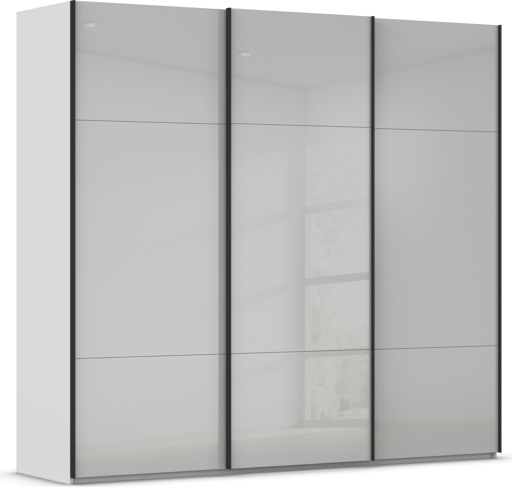 rauch Schwebetürenschrank "Kleiderschrank Schrank Garderobe Schlafzimmerschrank CONTIDO" 3 verschiedene Ausstattungen BASIC/CLASSIC/PREMIUM, aus hochwertigem Material in 6 Breiten 2 Griff-Farben MADE IN GERMANY