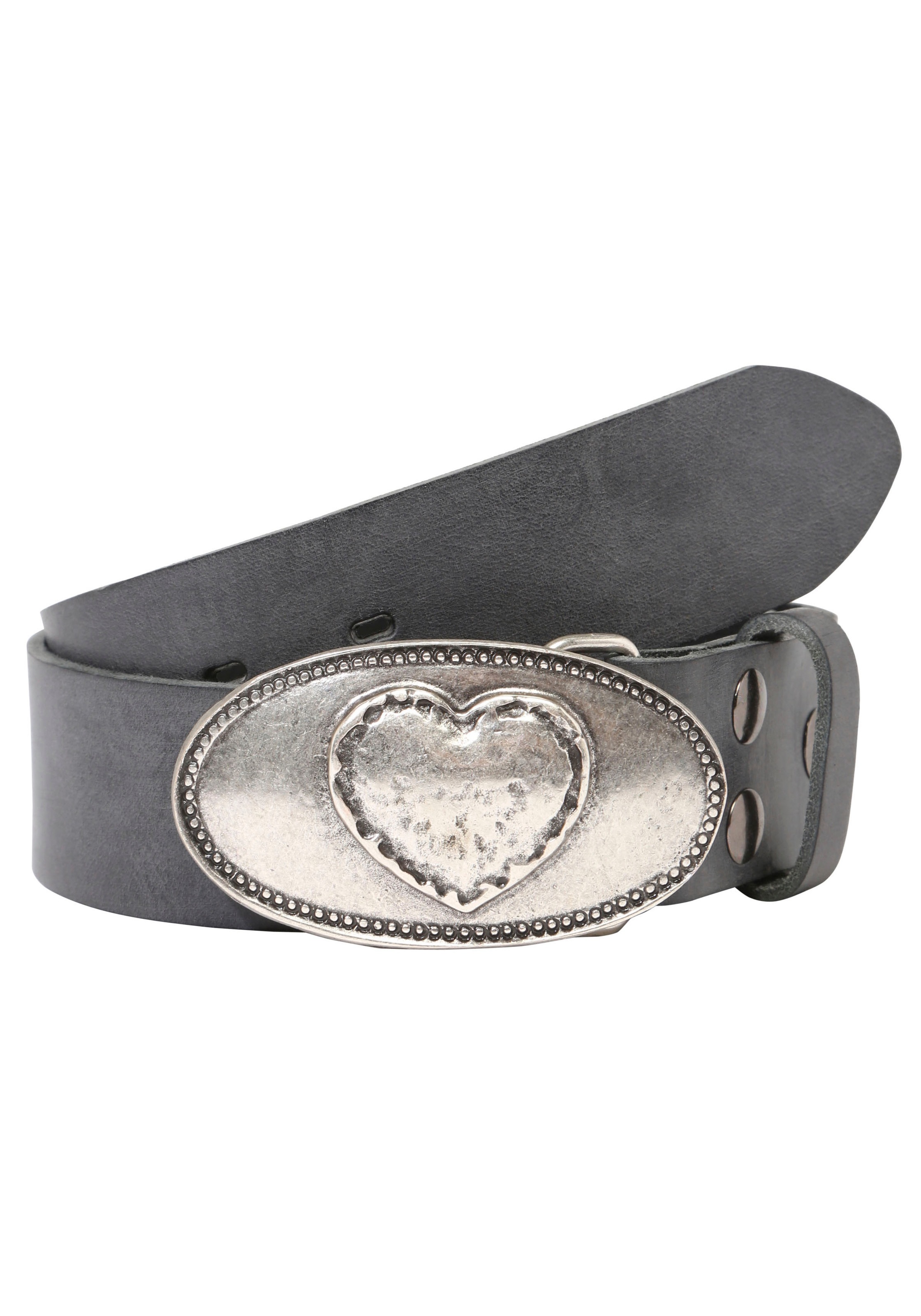 Rettungsring Gürtel Ledergürtel mit austauschbarer Schließe "Herz Oval" günstig online kaufen
