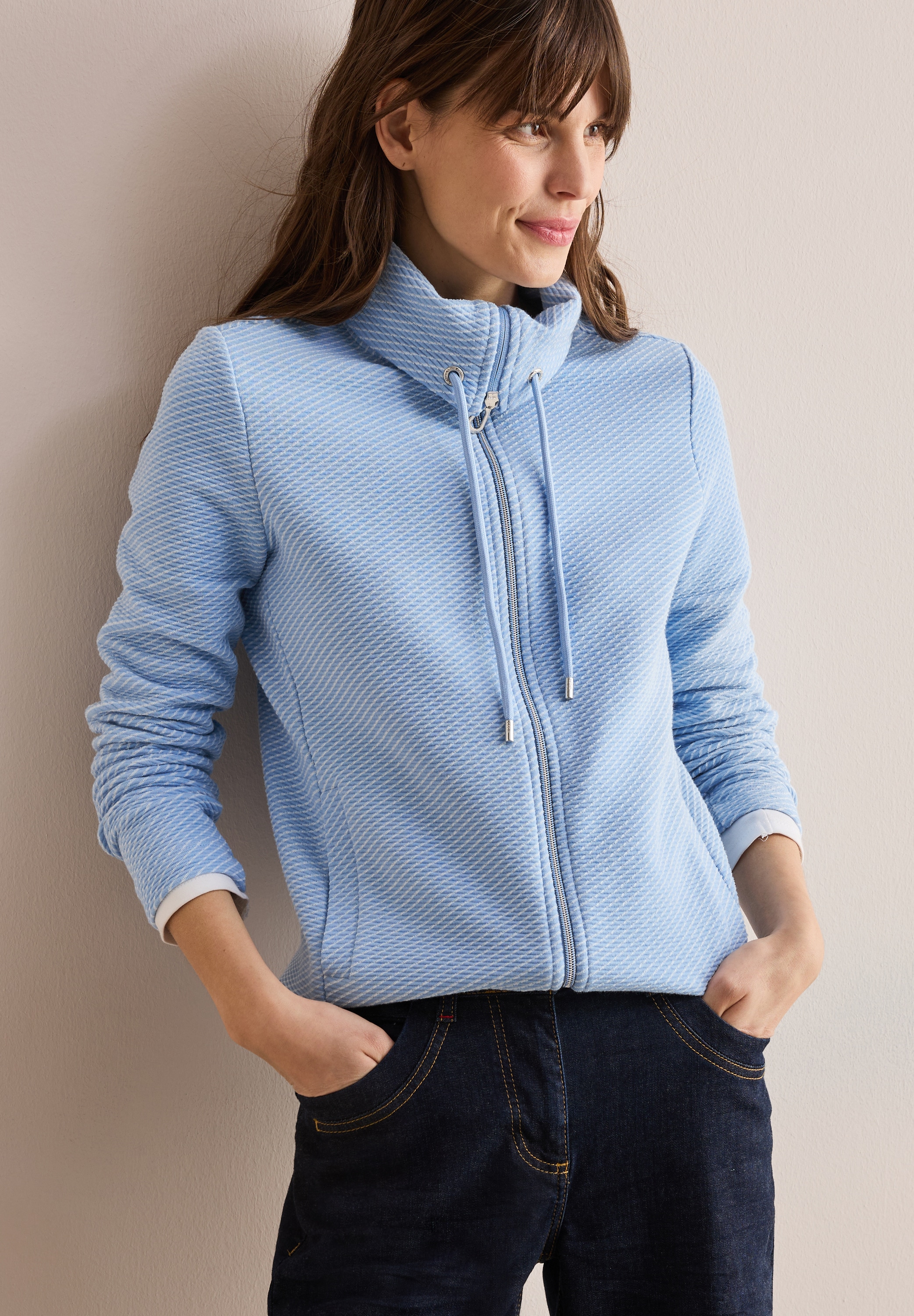 Cecil Sweatjacke, mit Stehkragen günstig online kaufen