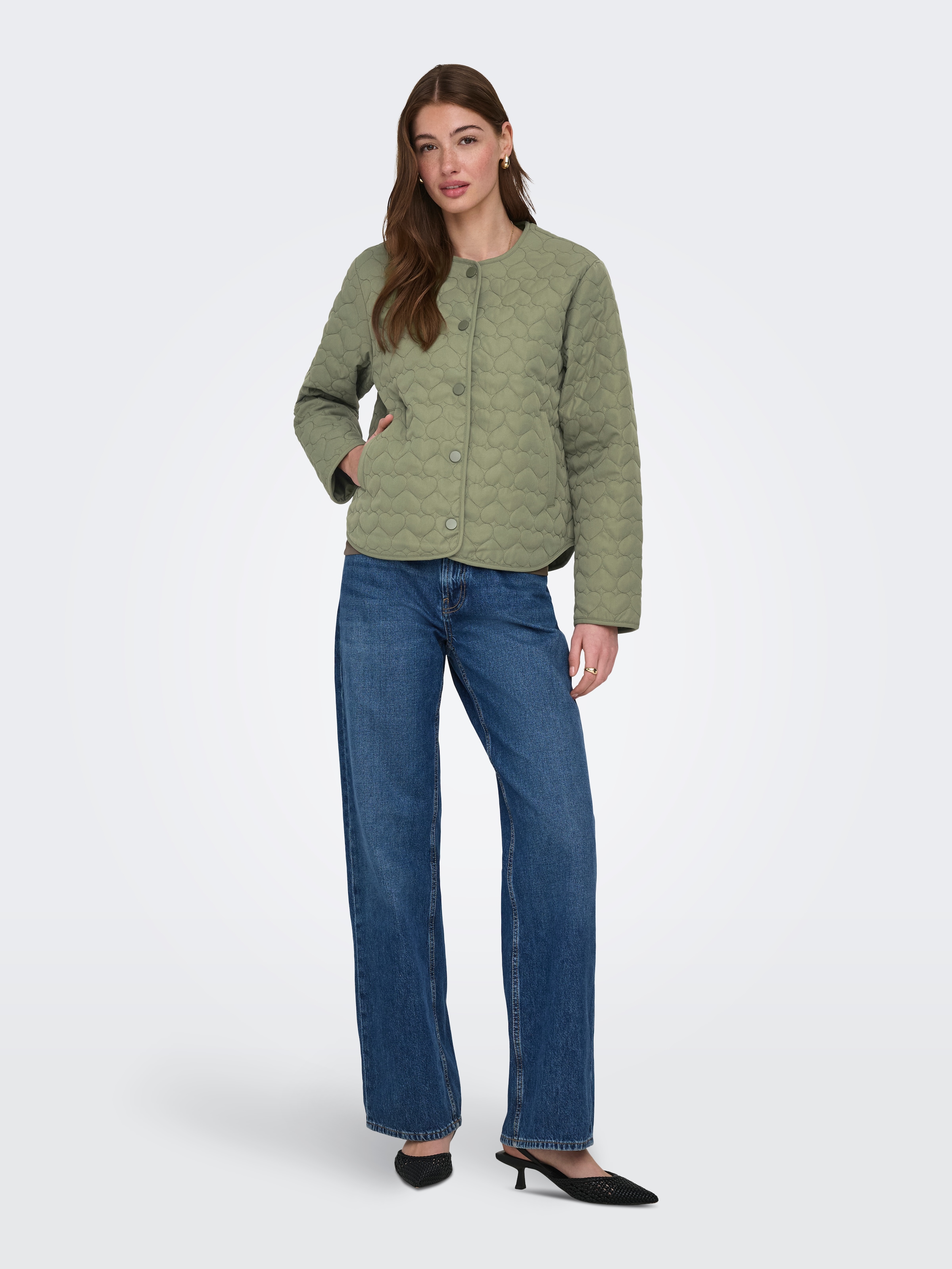 ONLY Steppjacke »ONLHEART LIFE QUILTED JACKET NOOS OTW« mit Steppmuster in Herzchenform