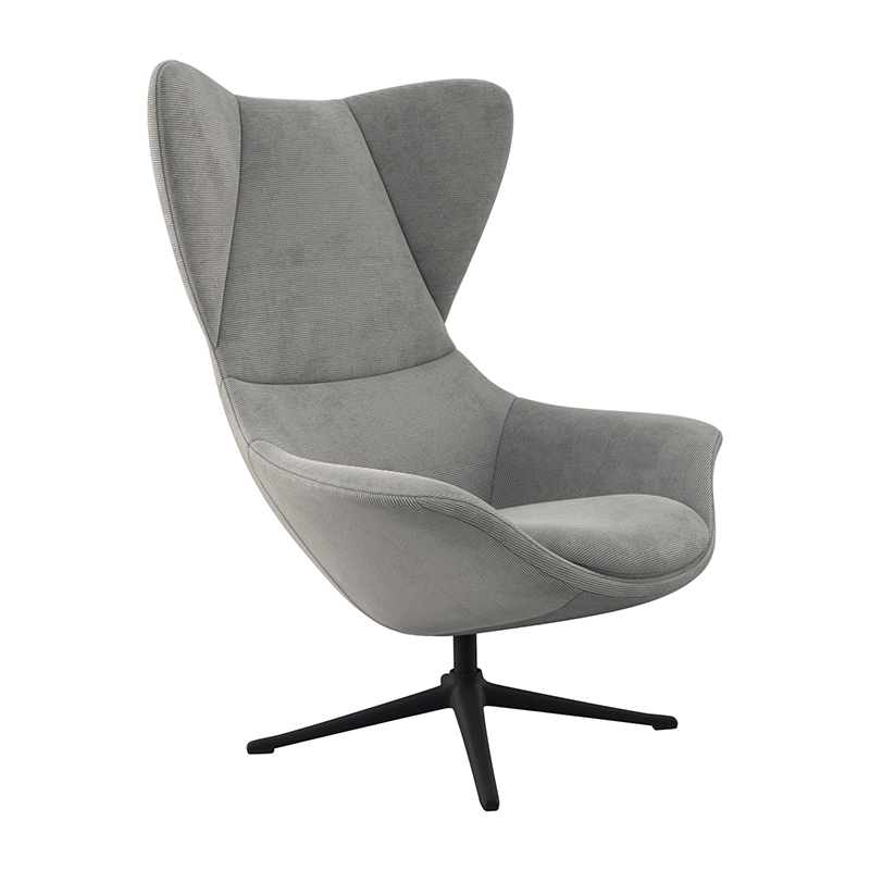 FLEXLUX Ohrensessel "Stilo Relaxsessel, TV-Sessel", Solitär, Stil-Ikone, drehbar, Fuß schwarz