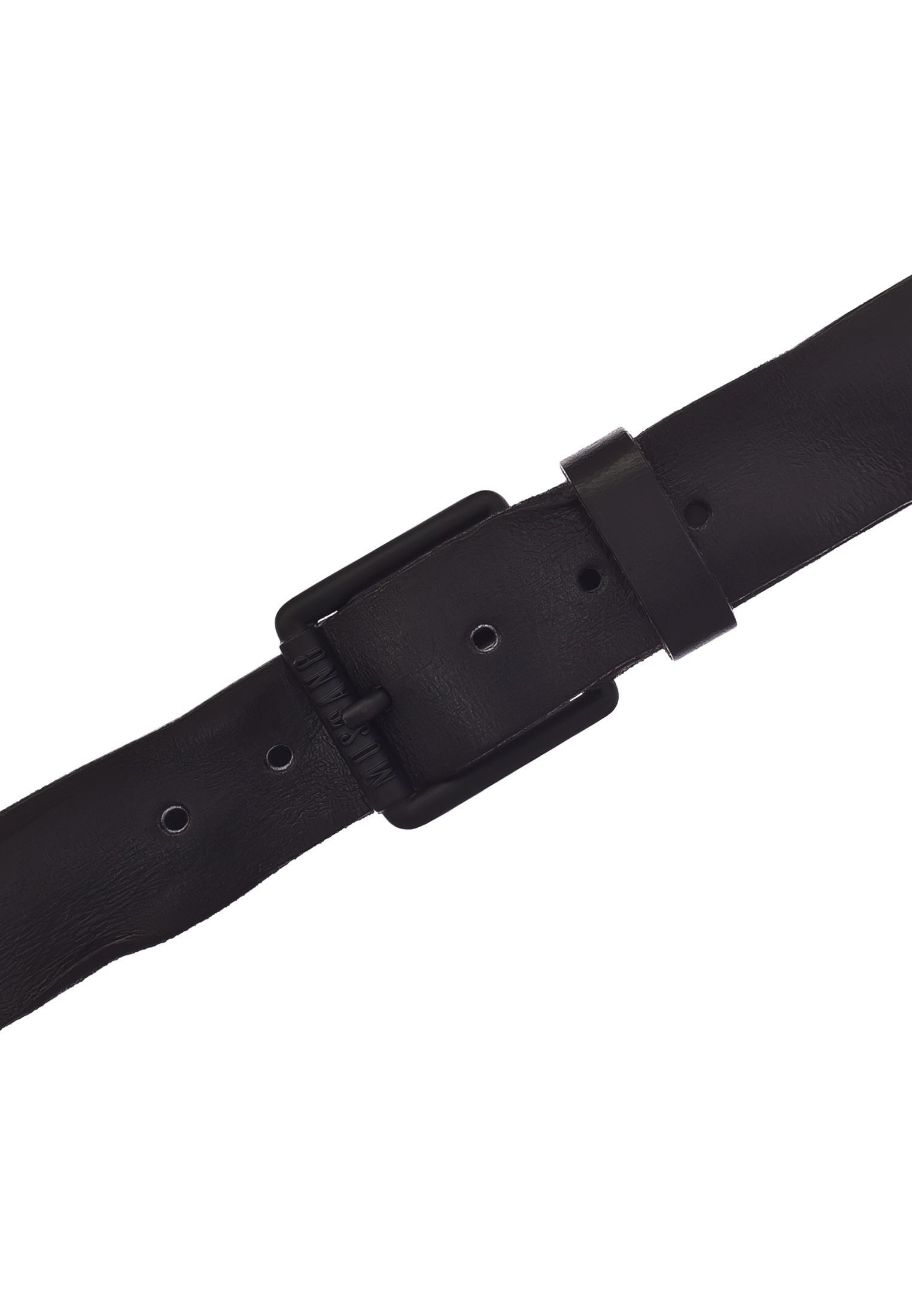 MUSTANG Ledergürtel, gefinishtes Vollleder in Used-Optik, geschwärzte Schnalle, 4 cm