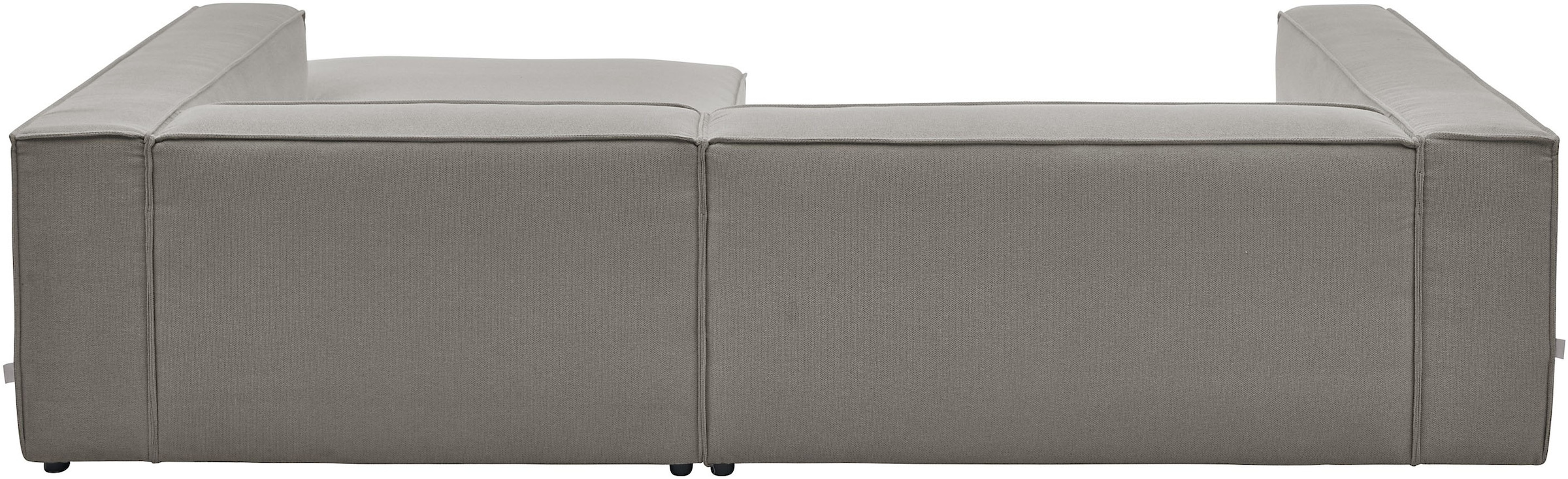 LeGer Home by Lena Gercke Ecksofa »PIARA XXL, Big-Sofa in Cord oder Leinenoptik, L-Form, mit Kedernaht«, wahlweise Ottomane rechts/links, schwarze Füße, extra tiefe Sitzfläche