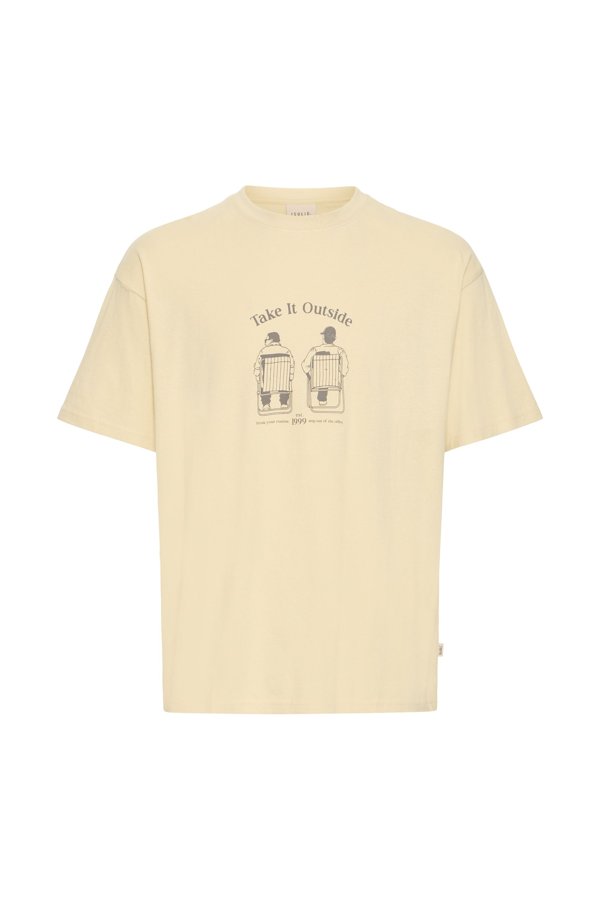 SOLID Herren Rundhalsshirt "Rundhalsshirt SDTalon", gelb, Gr. S, Obermaterial: 100% Baumwolle CO., Shirts