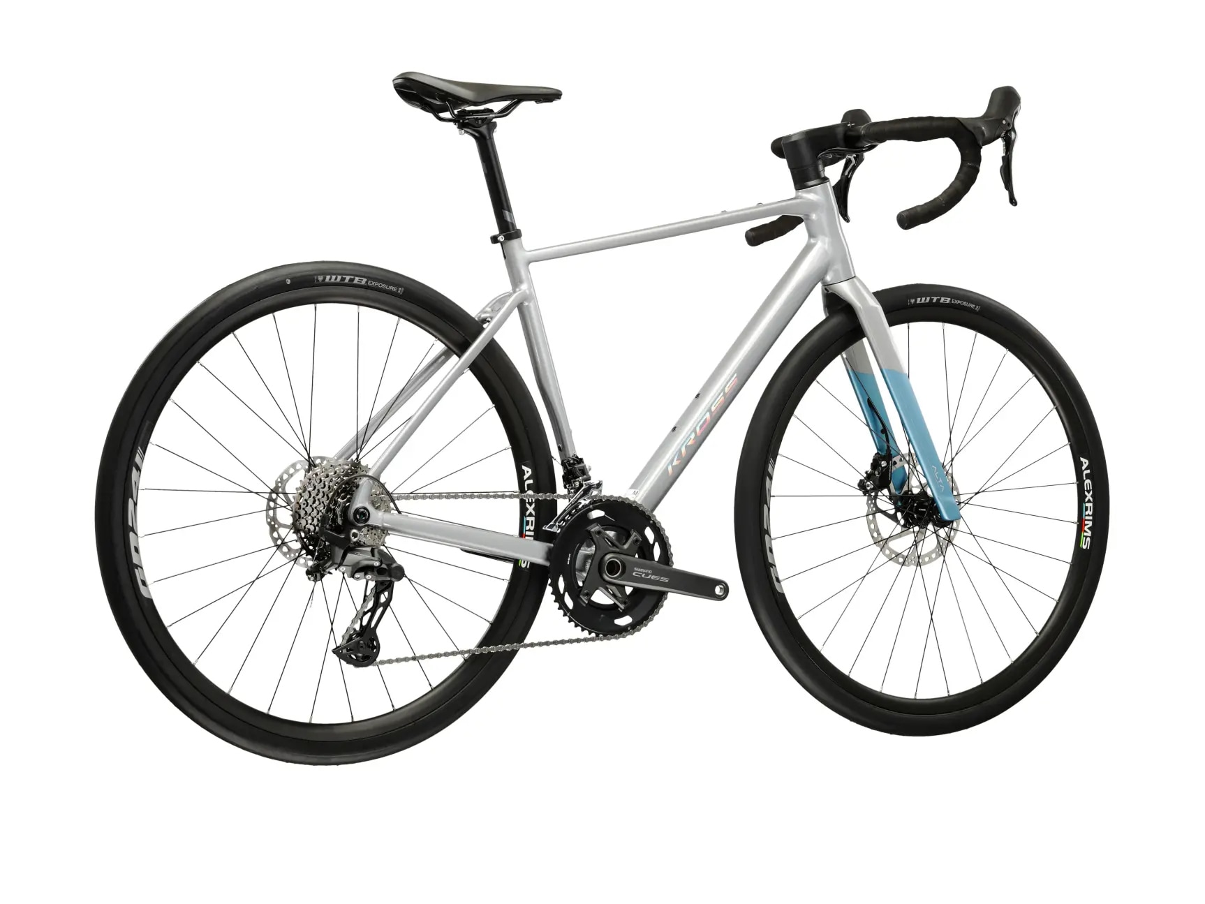 Kross Gravelbike »KROSS Gravelbike Alta 2.0 28" silver 20 Gänge Gabel aus Carbon 2026« 18 Gang Shimano CUES U3020 Schaltwerk Kettenschaltung Carbon aus Gabel