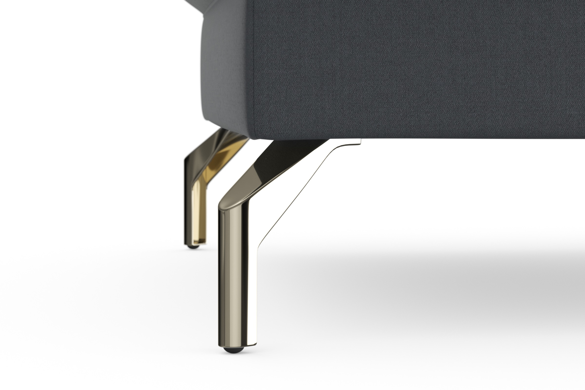 sit&more Hocker »Fashion«, inklusive Federkern, mit satinierten Nickelfüßen