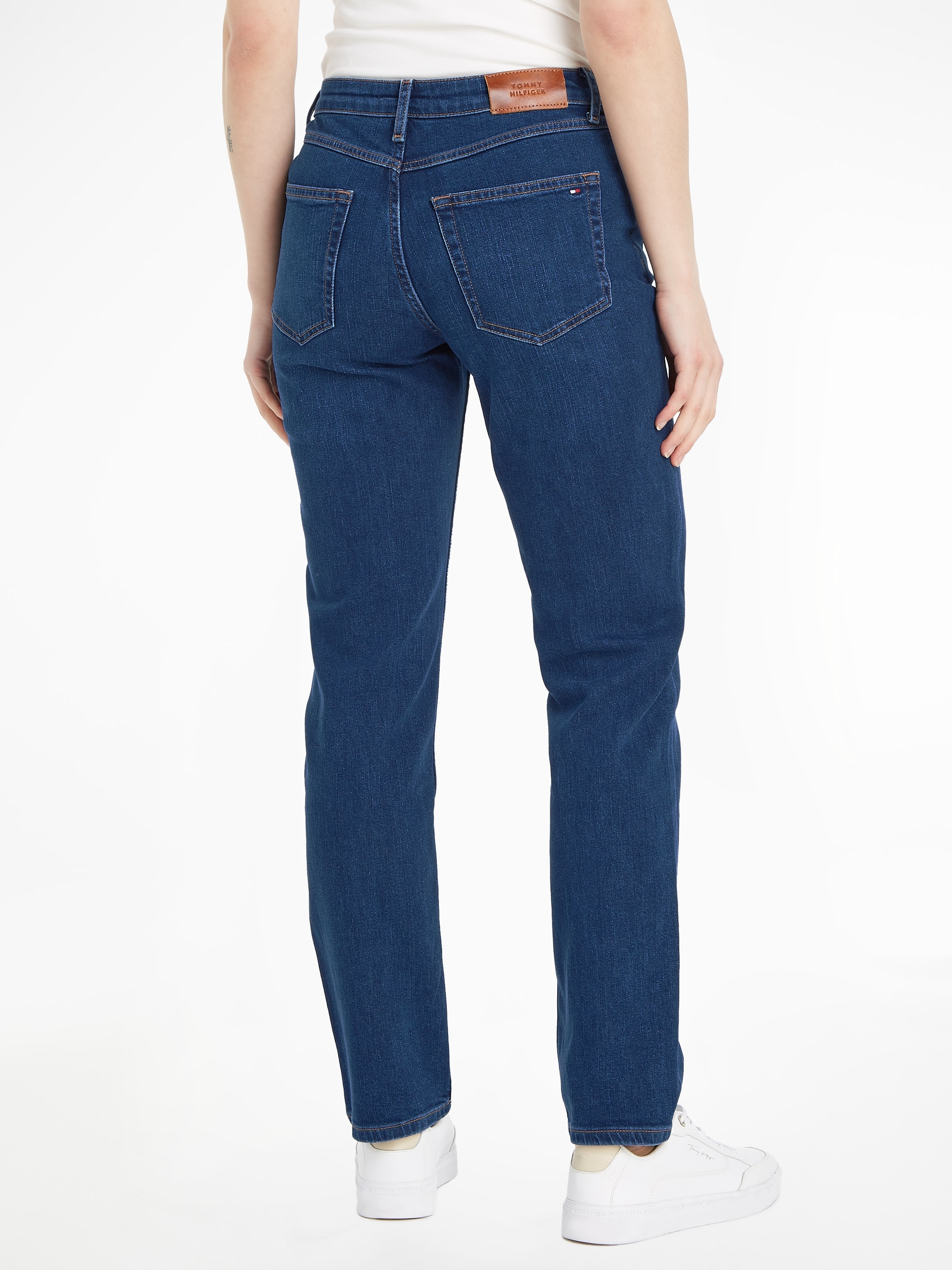 Straight-Jeans, Hilfiger BAUR online | Logo-Badge Hilfiger kaufen mit Tommy Tommy
