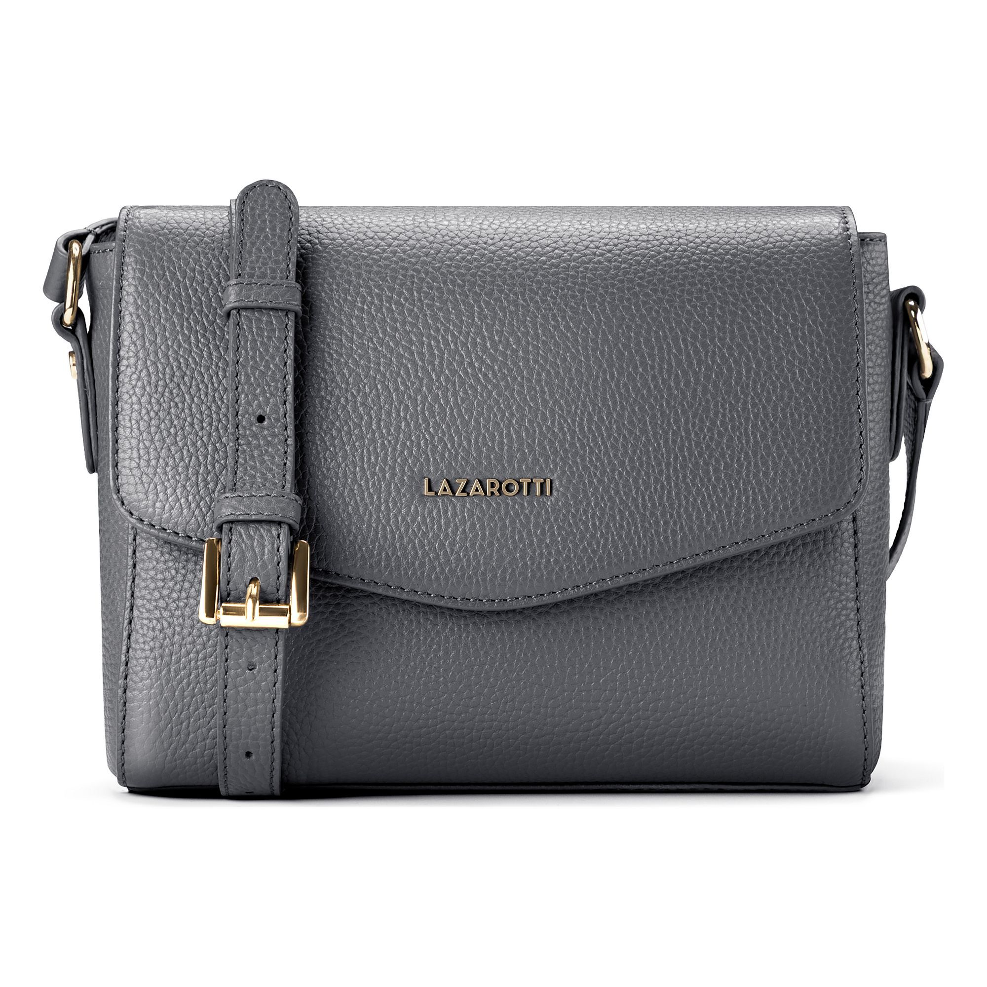 Lazarotti "Bologna Leather Crossbody Umhängetasche Leder 22 cm"