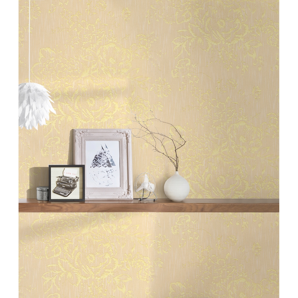 Architects Paper Textiltapete »Metallic Silk«, floral-matt-glänzend