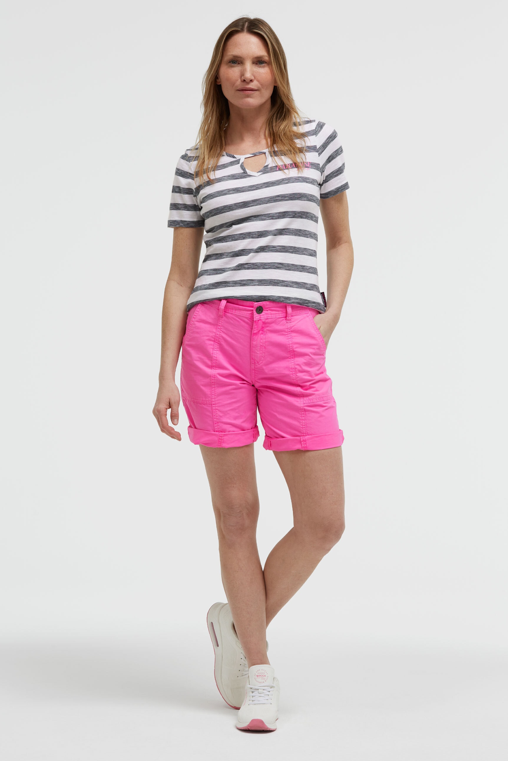 SOCCX Shorts  mit Turn-Up-Saum