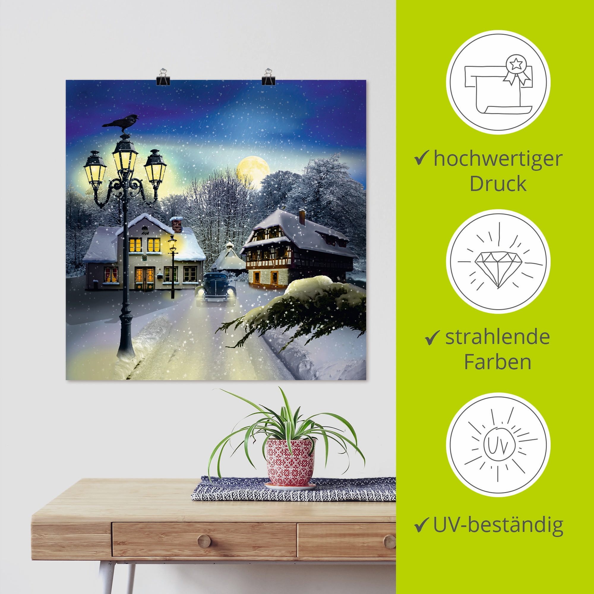Artland Wandbild »Winterzeit«, Vier Jahreszeiten, (1 St.), als Leinwandbild, Poster, Wandaufkleber in verschied. Größen