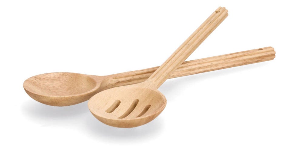 Zeller Present Salatbesteck "Stripes" Gummibaum, langlebig und robust günstig online kaufen