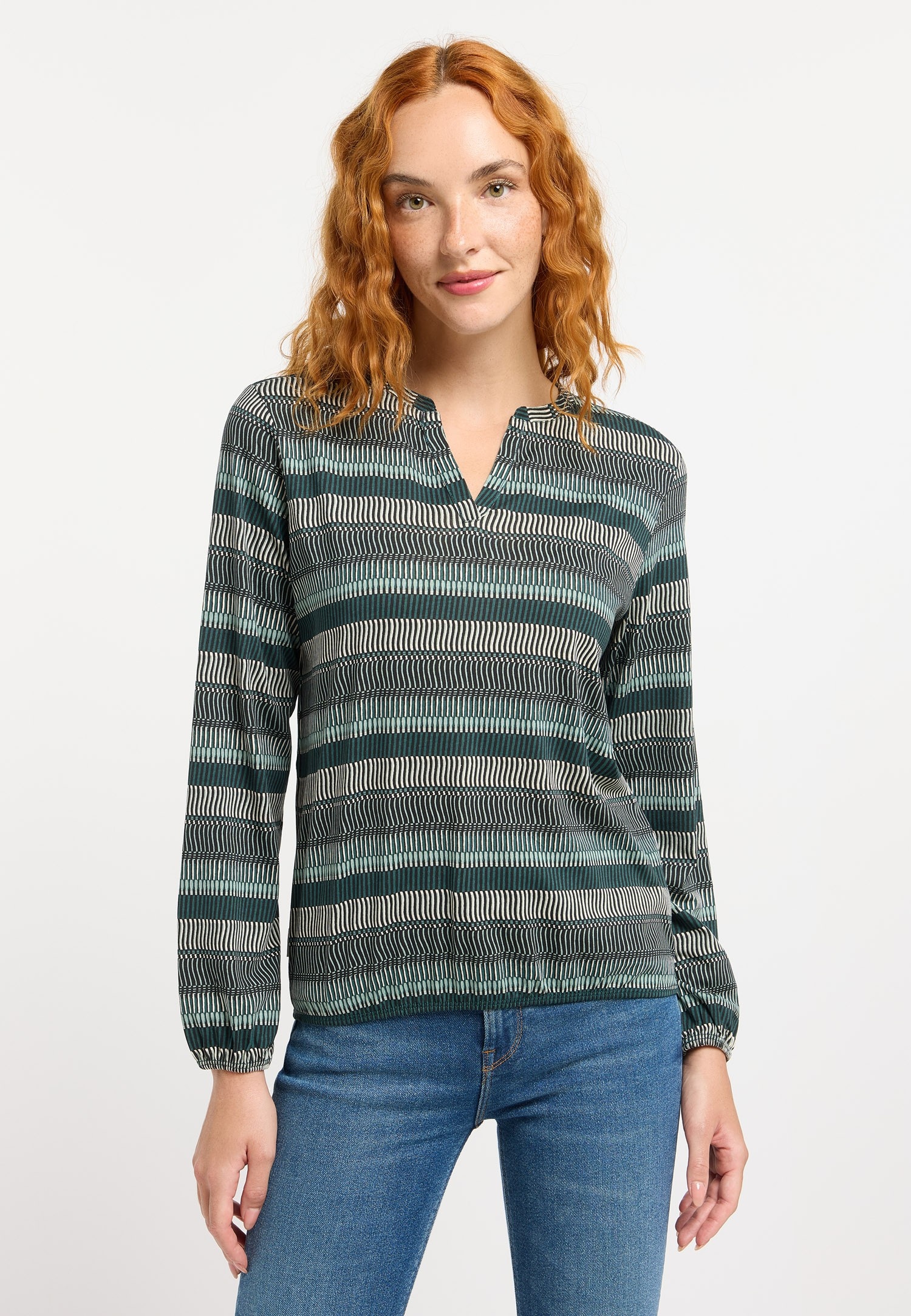 Ragwear Langarmshirt "SANTICA PRINT" weite Ärmel, Allover Print günstig online kaufen